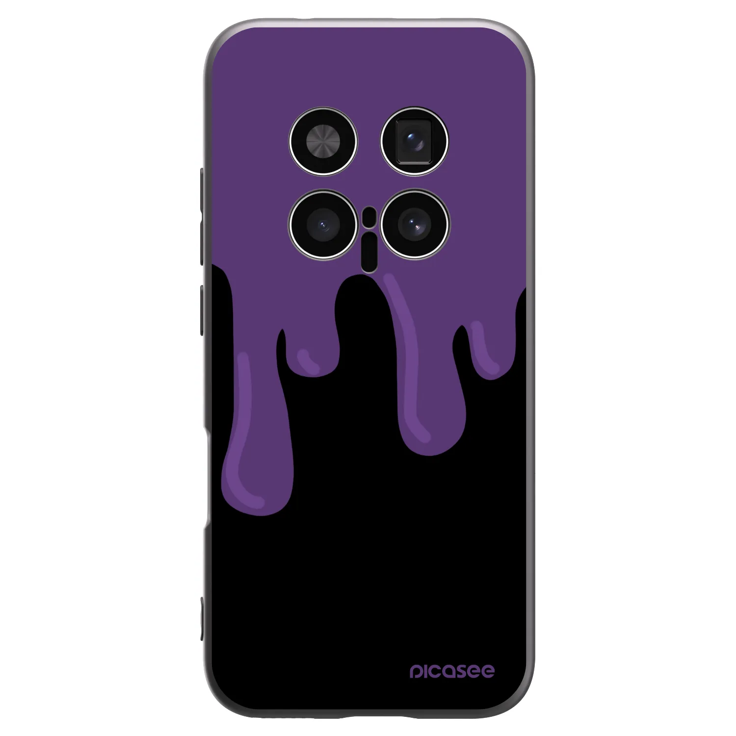 Picasee crna silikonska maskica za Honor Magic8 Pro 5G - Purple spooky