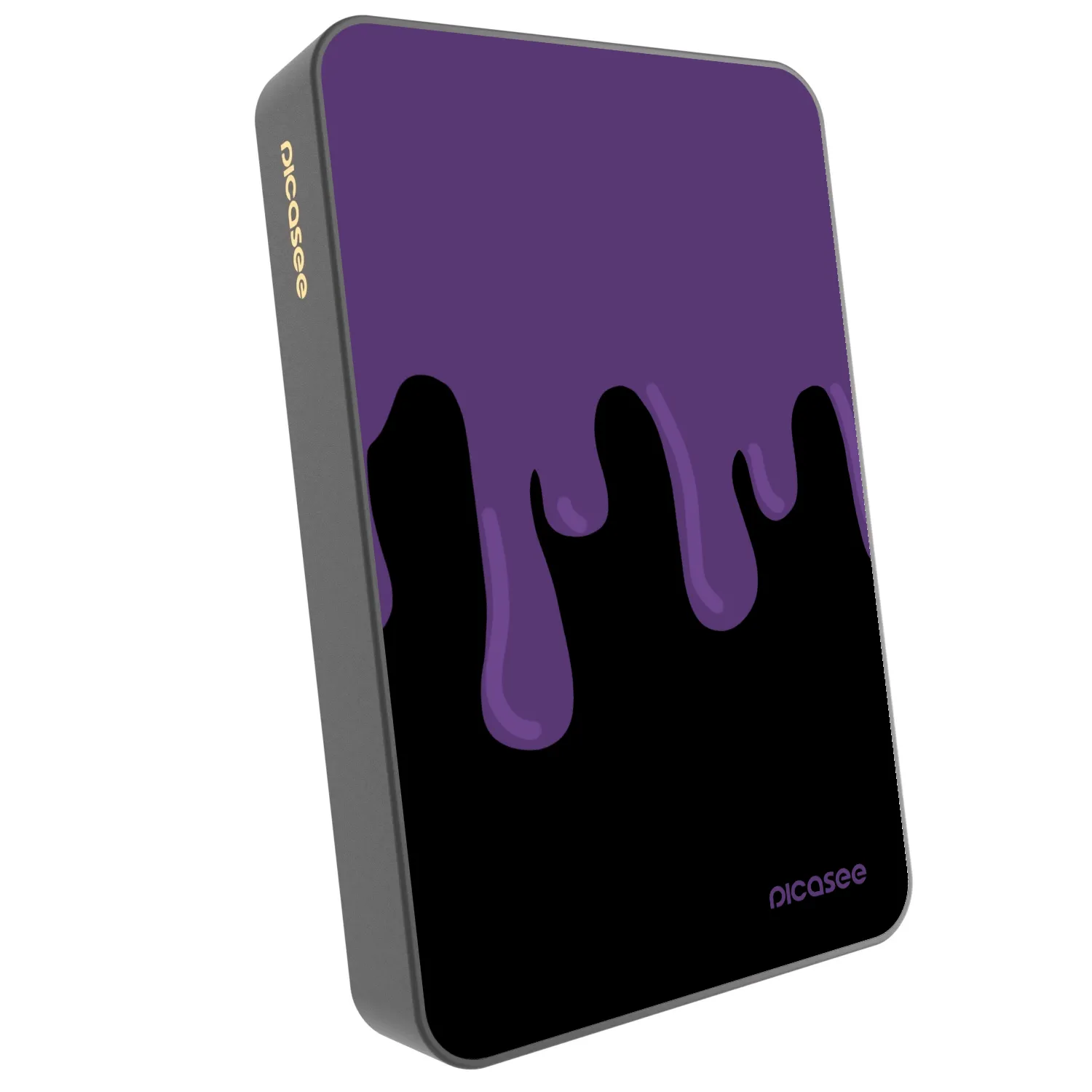 Picasee Prijenosni punjač s MagSafe 10 000 mAh Sivo - Purple spooky