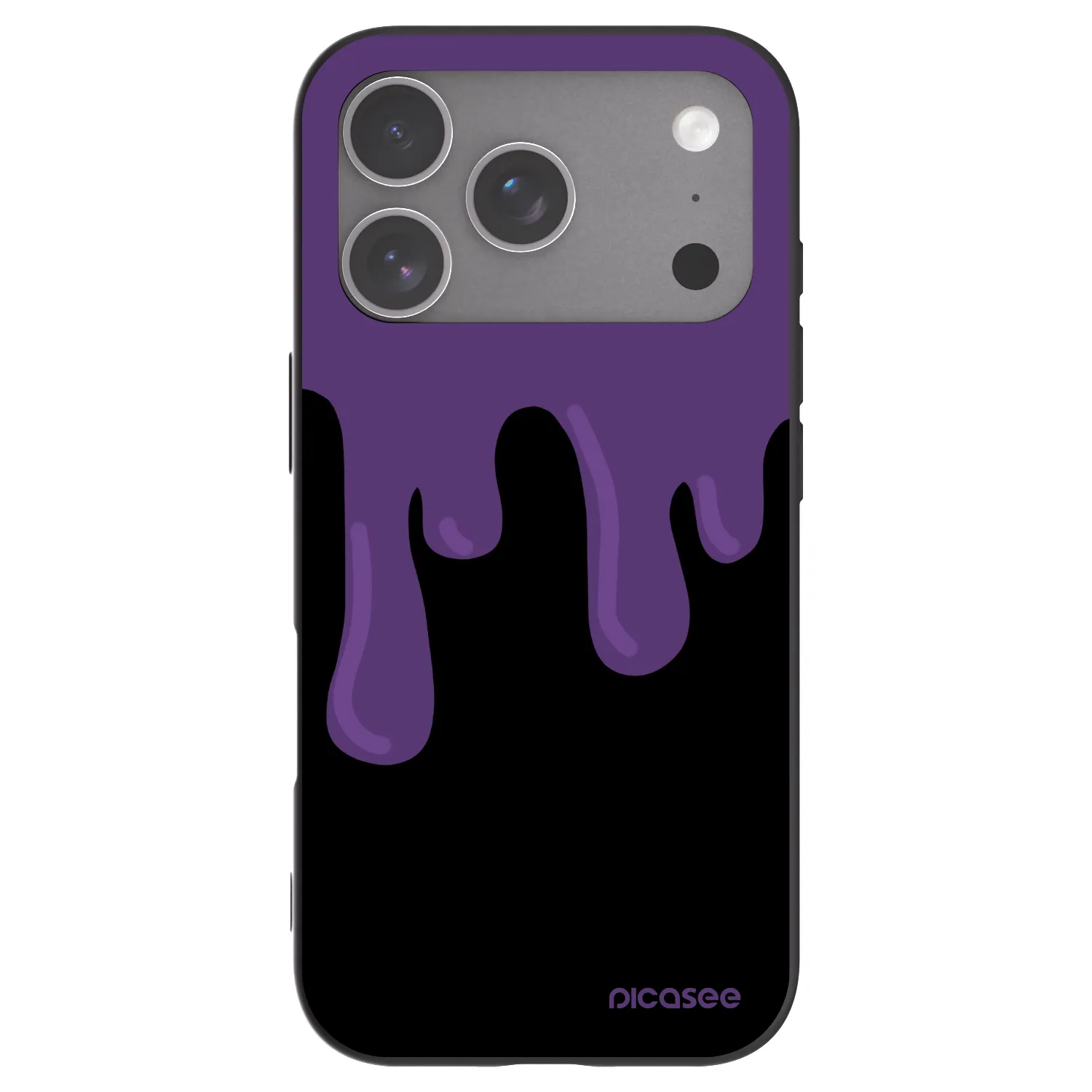 Picasee crna silikonska maskica za Apple iPhone 18 Pro - Purple spooky