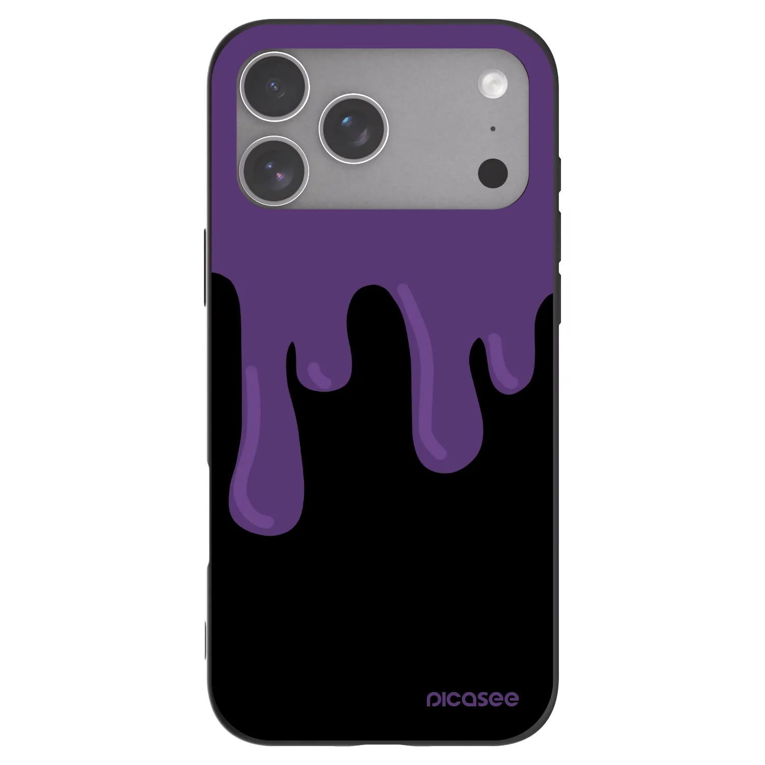 Picasee crna silikonska maskica za Apple iPhone 18 Pro Max - Purple spooky