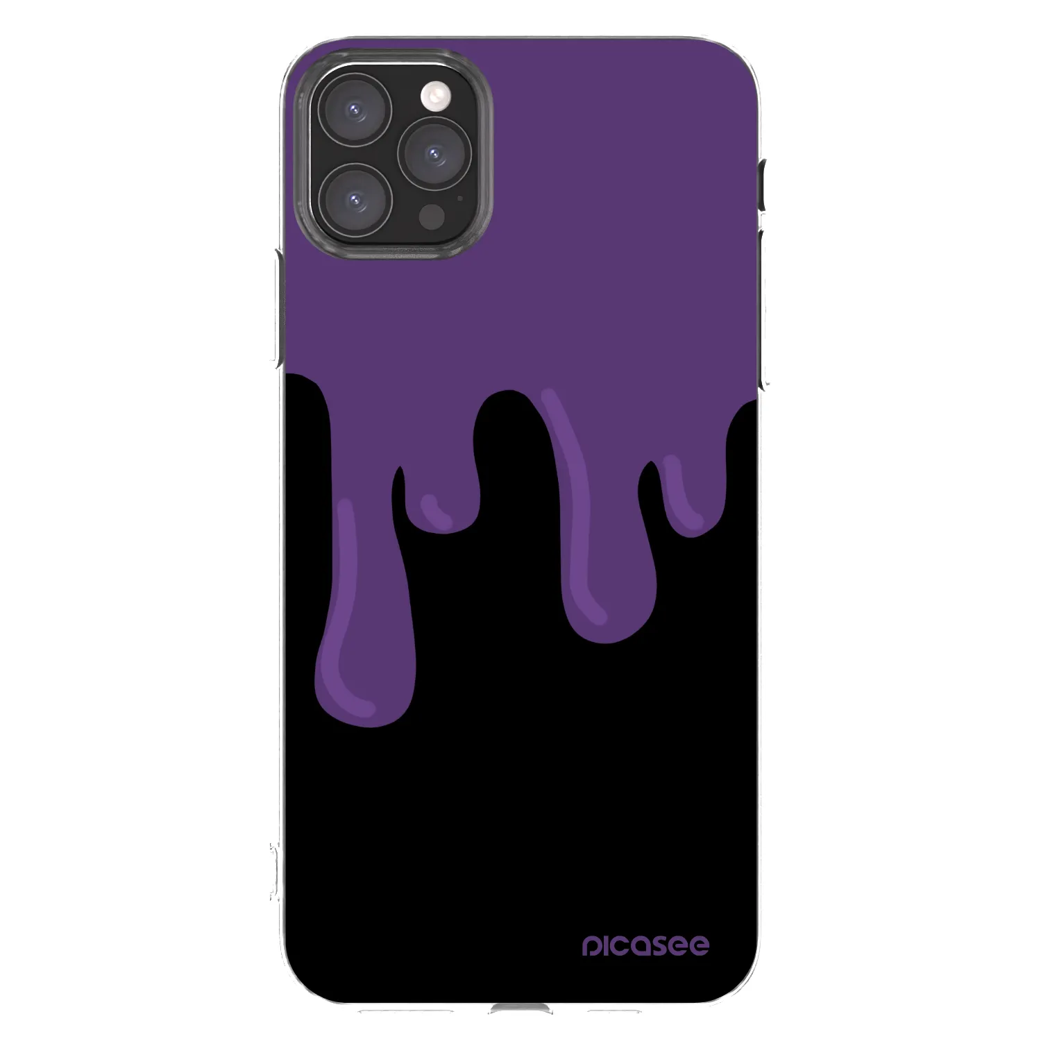 Picasee silikonska prozirna maskica za Apple iPhone 11 Pro Max - Purple spooky