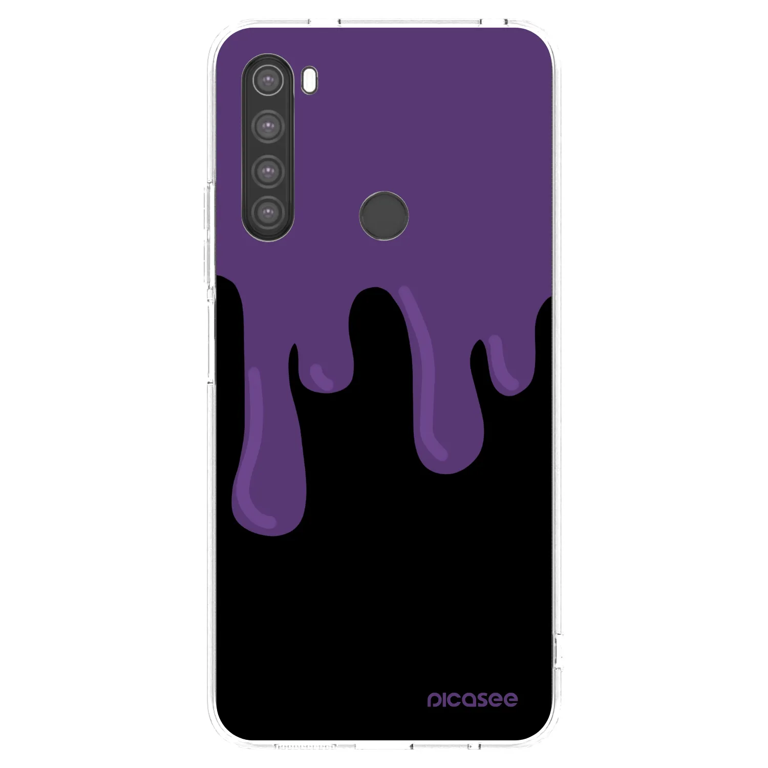 Picasee silikonska prozirna maskica za Xiaomi Redmi Note 8 - Purple spooky