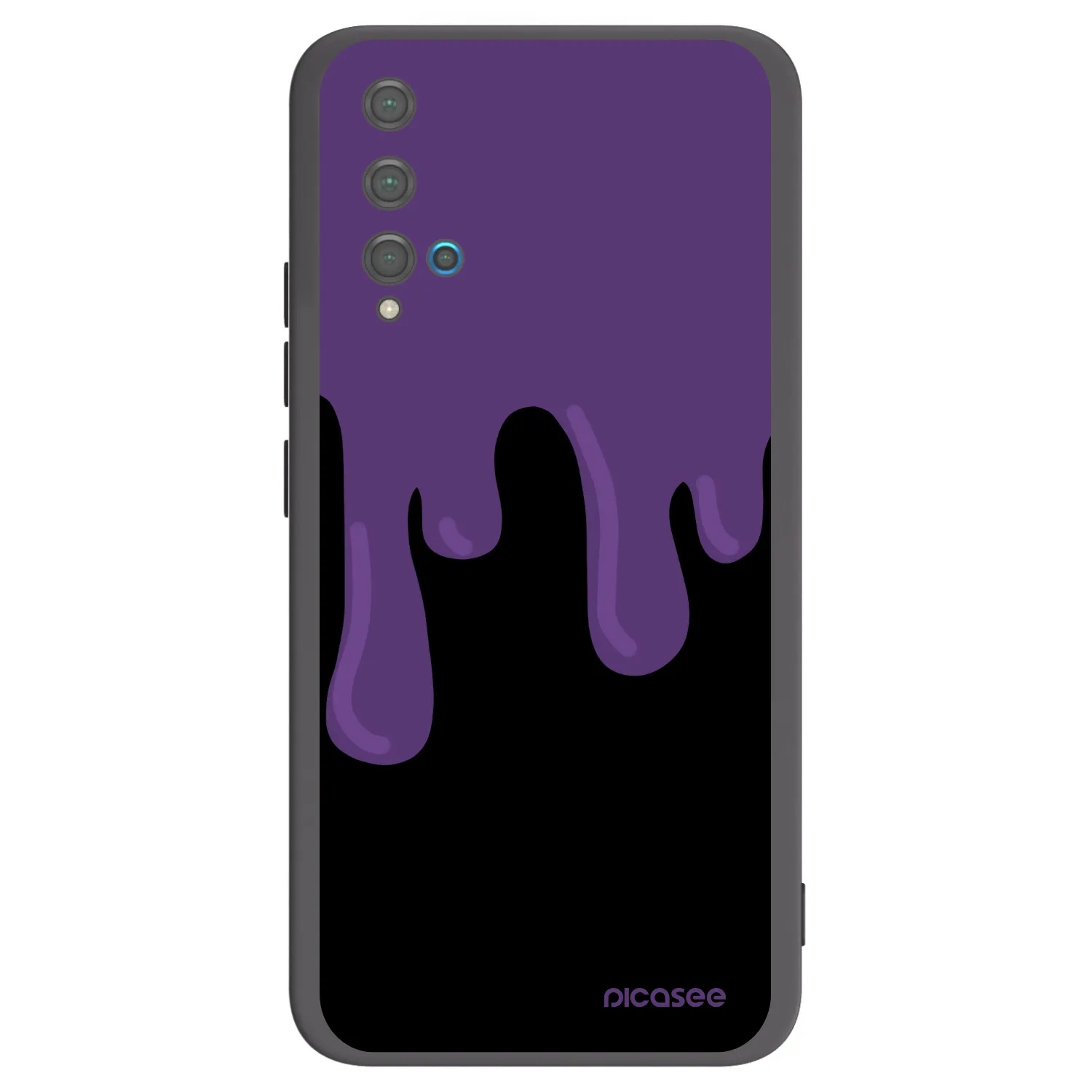 Picasee crna silikonska maskica za Huawei Nova 5T - Purple spooky