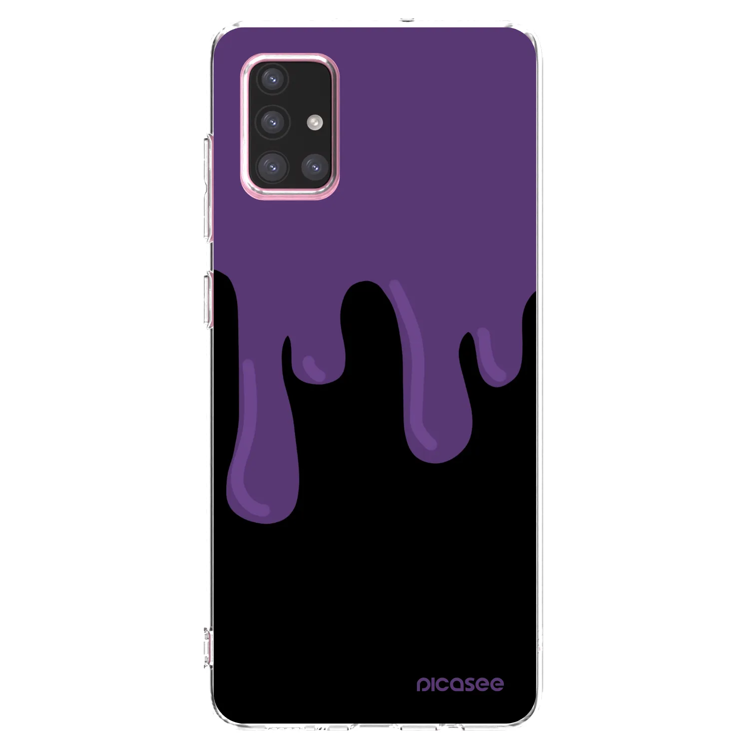 Picasee silikonska prozirna maskica za Samsung Galaxy A71 A715F - Purple spooky
