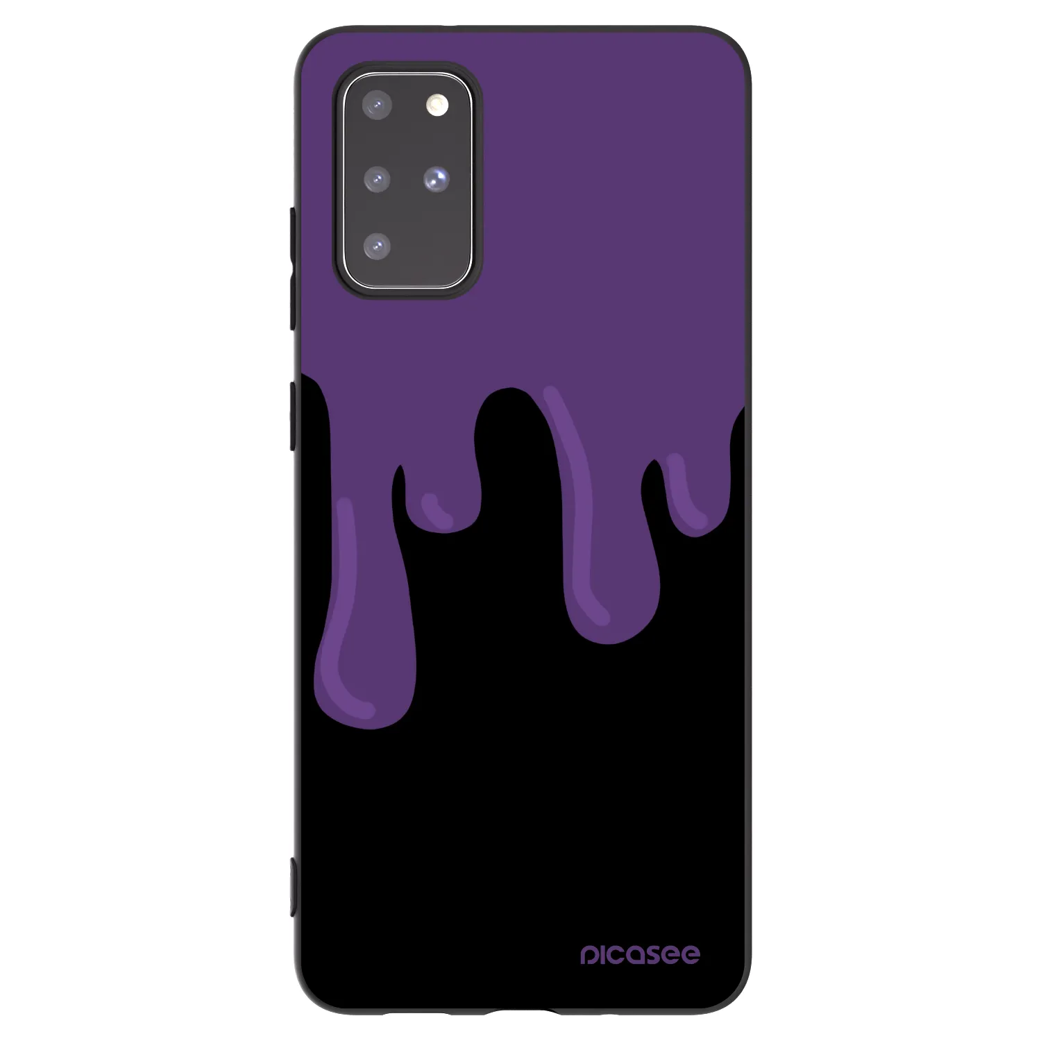 Picasee crna silikonska maskica za Samsung Galaxy S20+ G985F - Purple spooky