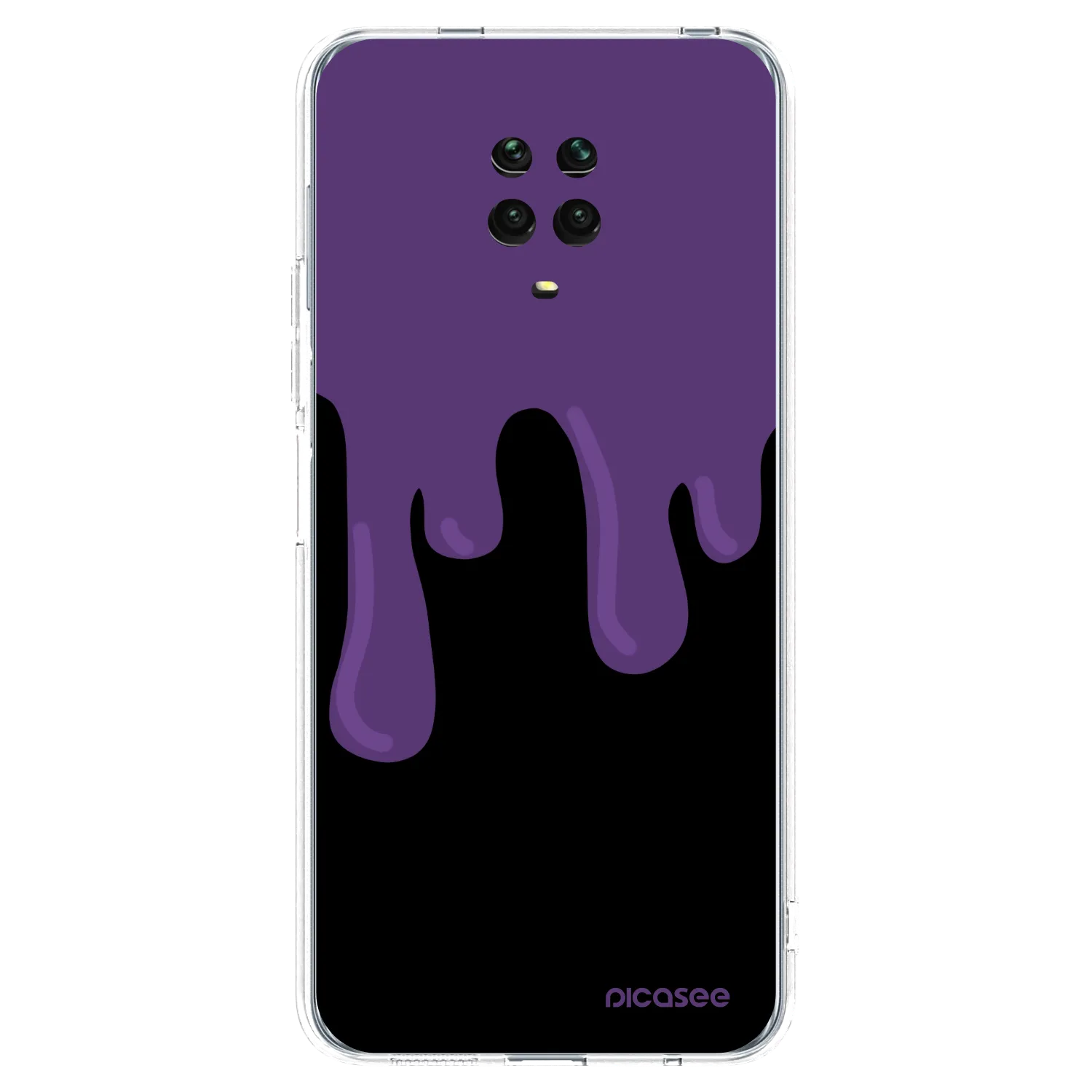 Picasee silikonska prozirna maskica za Xiaomi Redmi Note 9 Pro - Purple spooky