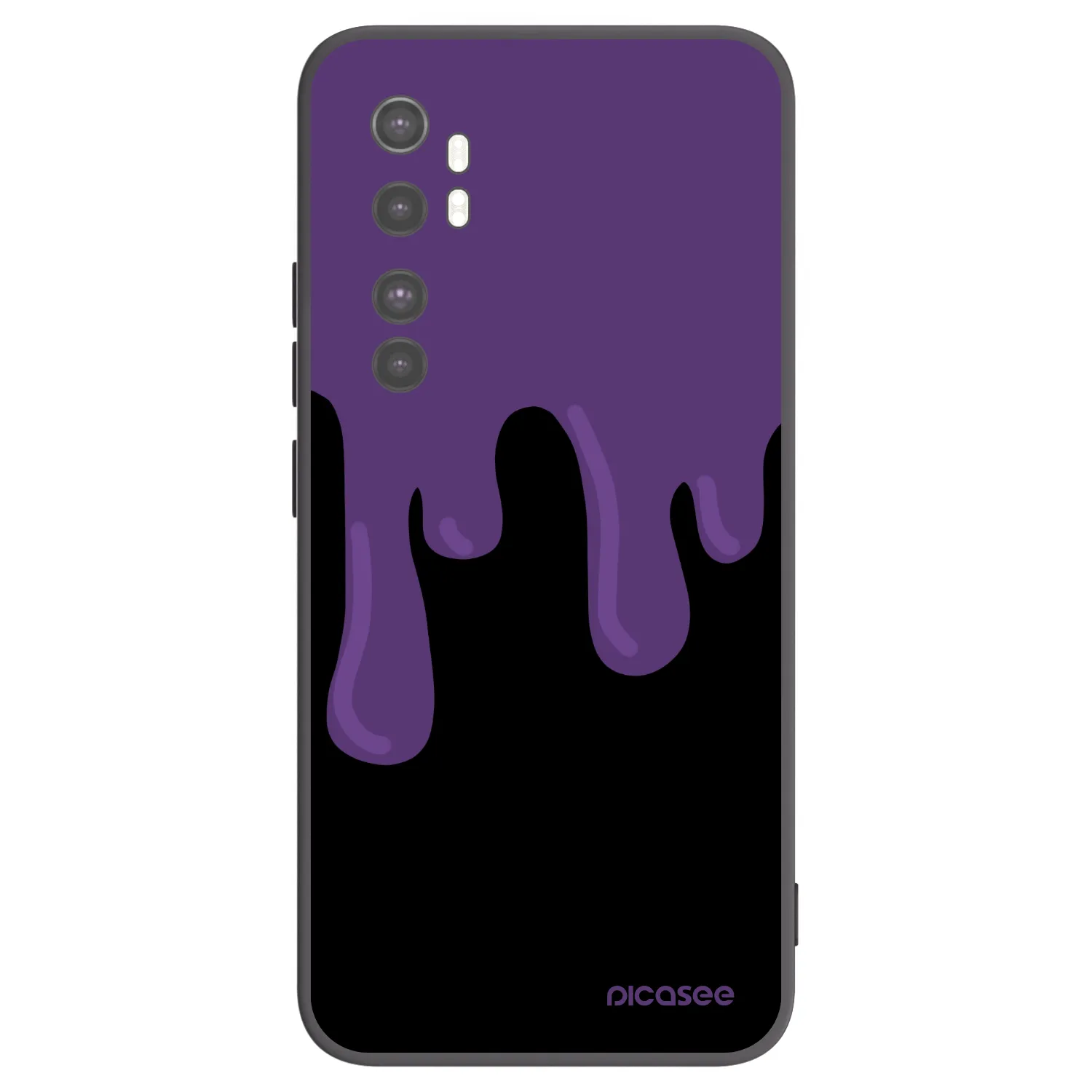 Picasee crna silikonska maskica za Xiaomi Mi Note 10 Lite - Purple spooky