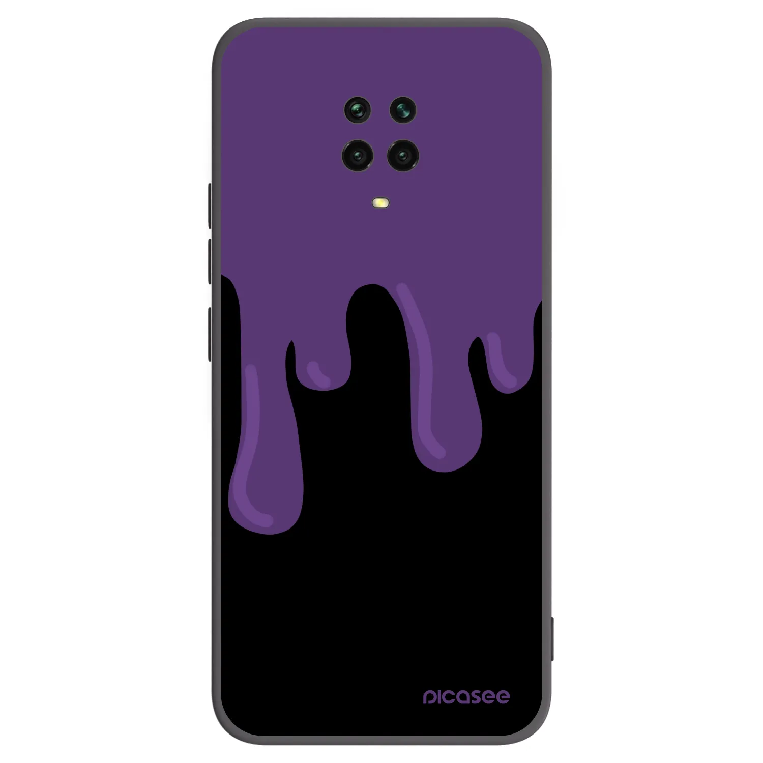 Picasee crna silikonska maskica za Xiaomi Redmi Note 9S - Purple spooky