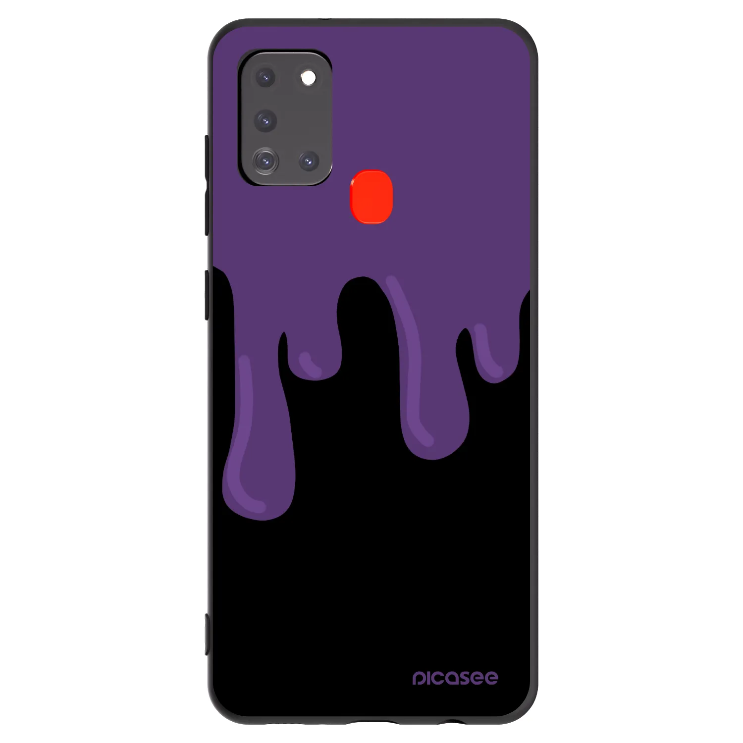 Picasee crna silikonska maskica za Samsung Galaxy A21s - Purple spooky