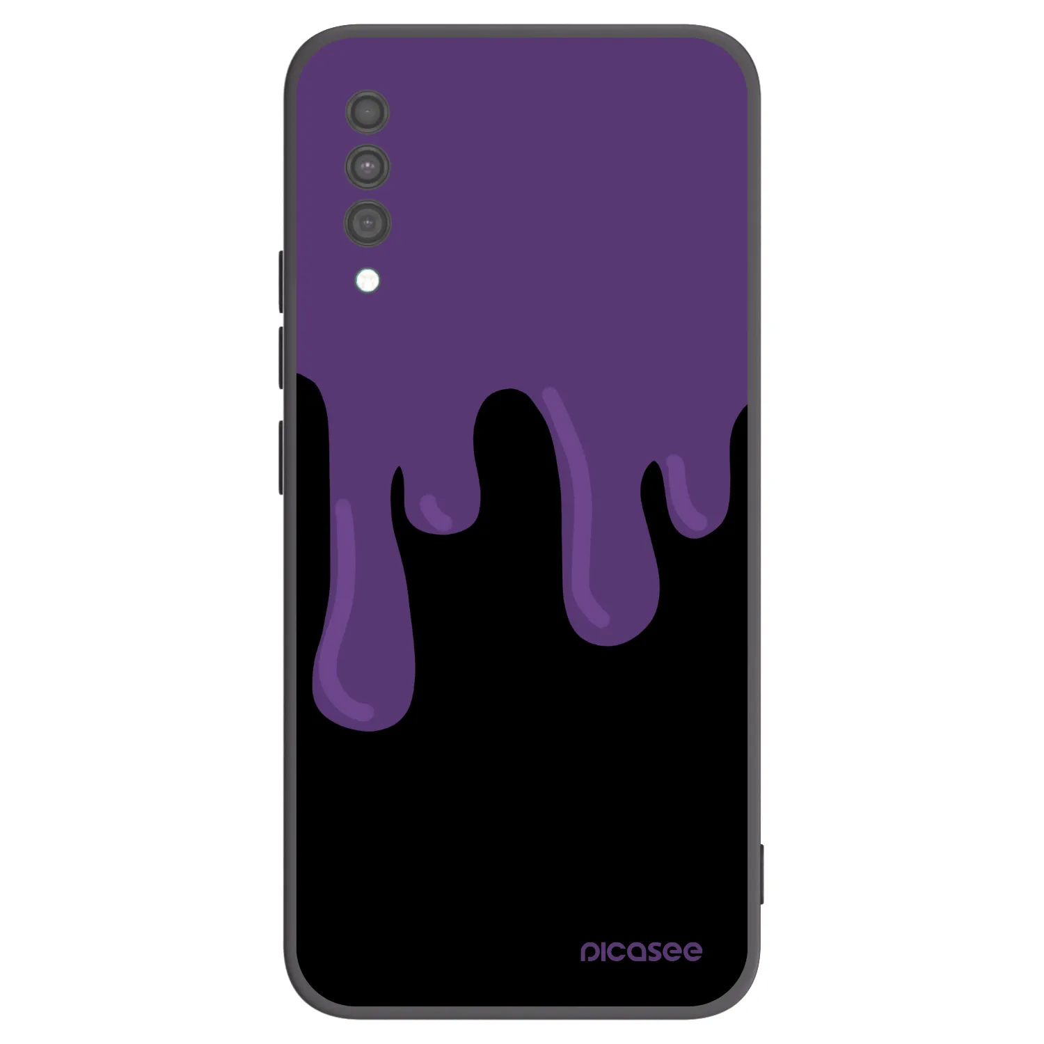 Picasee crna silikonska maskica za Samsung Galaxy A30s A307F - Purple spooky