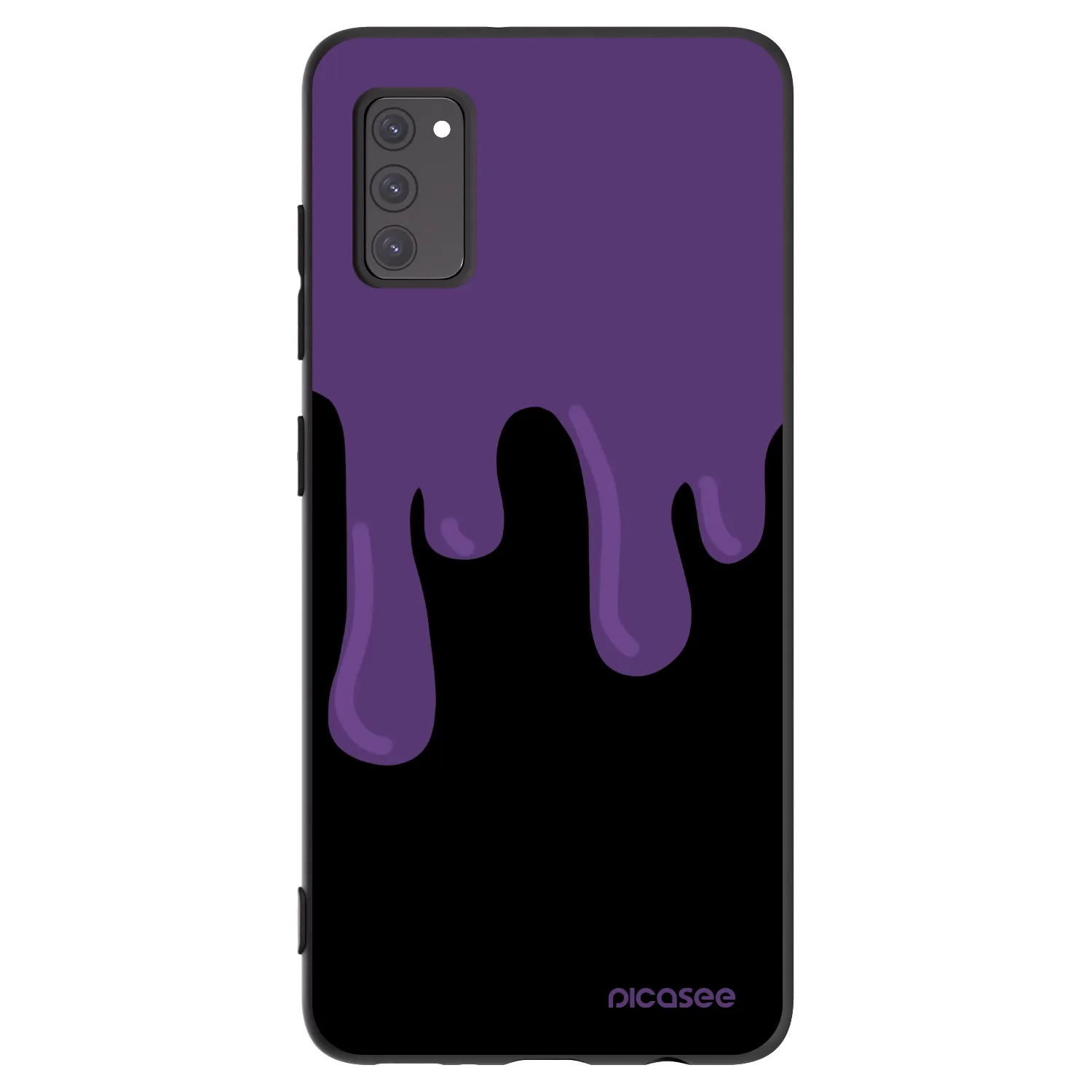 Picasee crna silikonska maskica za Samsung Galaxy A41 A415F - Purple spooky