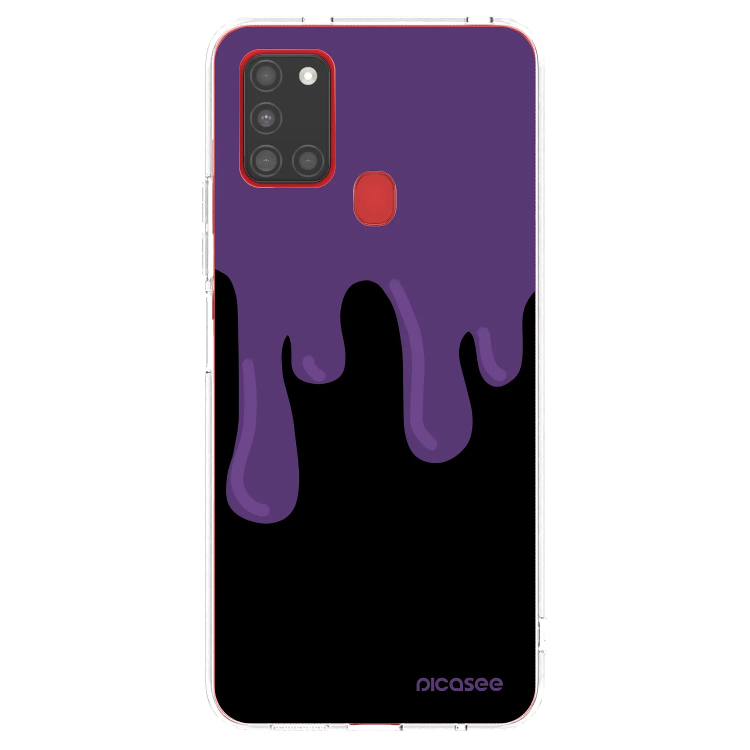 Picasee silikonska prozirna maskica za Samsung Galaxy A21s - Purple spooky