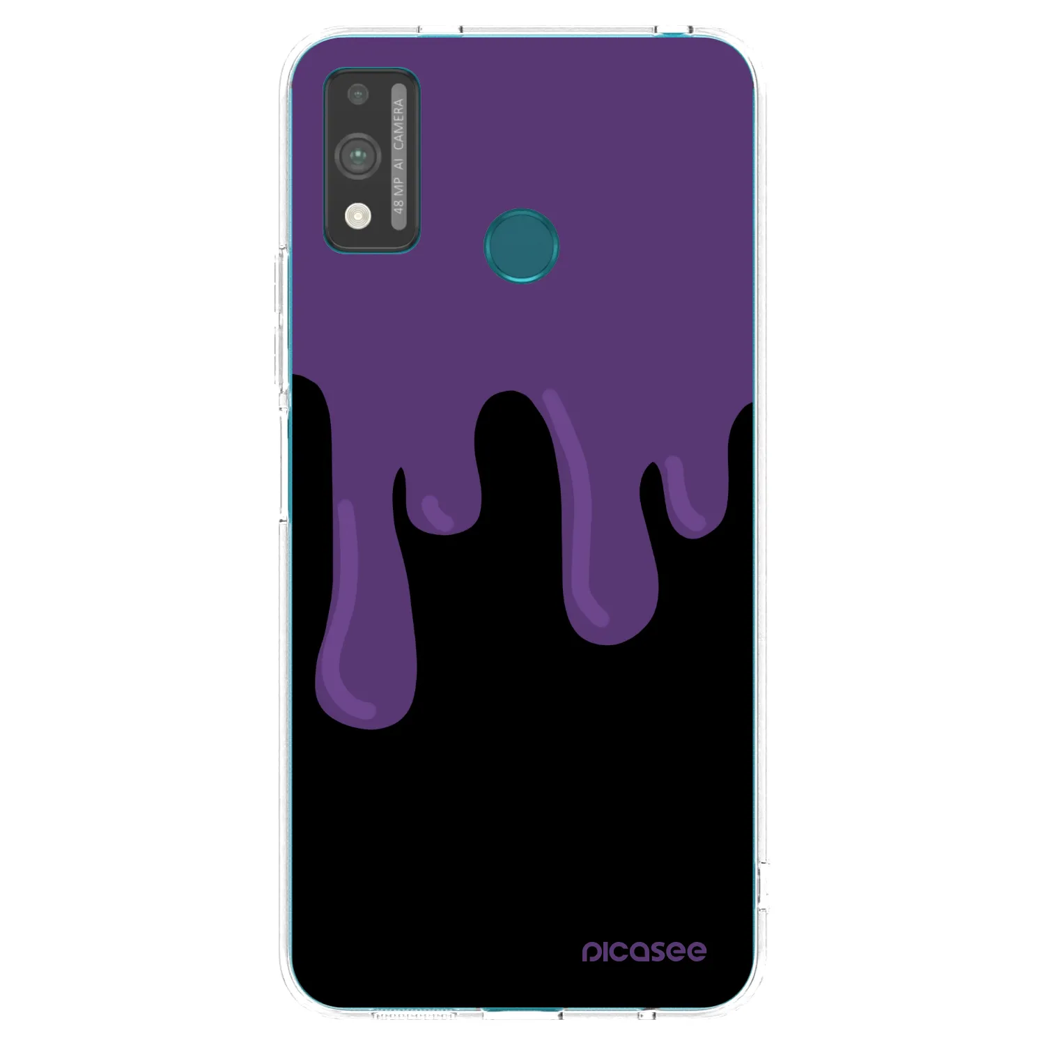 Picasee silikonska prozirna maskica za Honor 9X Lite - Purple spooky