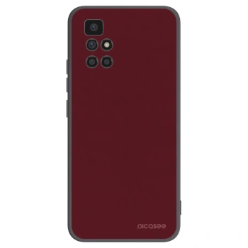 Picasee crna silikonska maskica za Xiaomi Redmi 10 - Burgundy red
