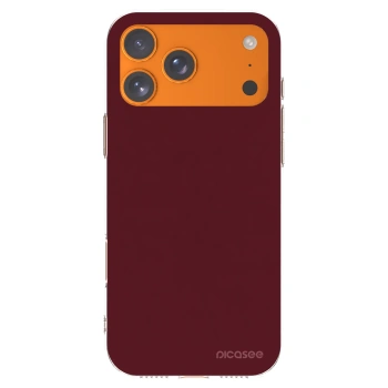 Picasee silikonska prozirna maskica za Apple iPhone 17 Pro Max - Burgundy red