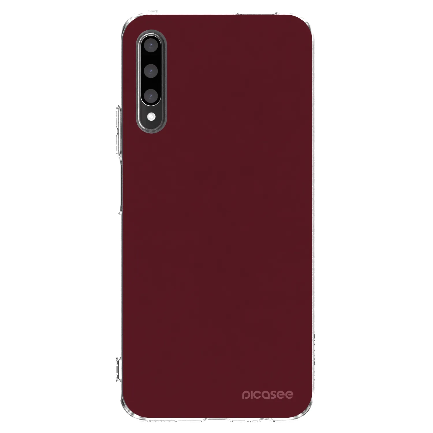 Picasee silikonska prozirna maskica za Honor 9X Pro - Burgundy red