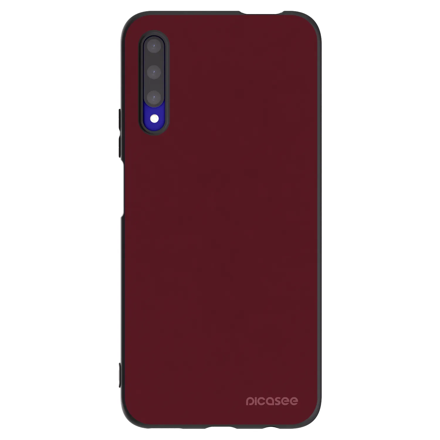Picasee crna silikonska maskica za Honor 9X Pro - Burgundy red