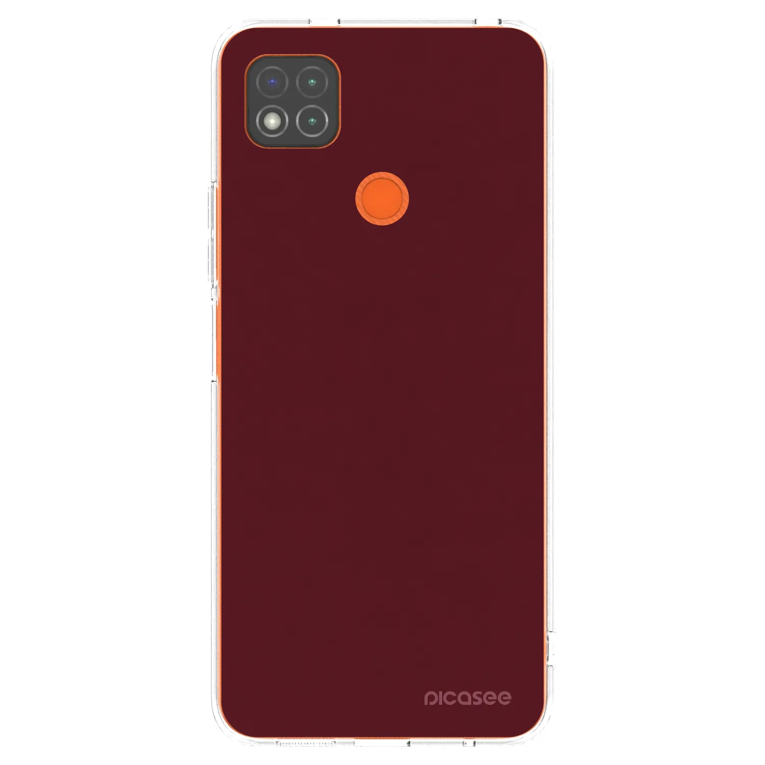 Picasee silikonska prozirna maskica za Xiaomi Redmi 9C - Burgundy red