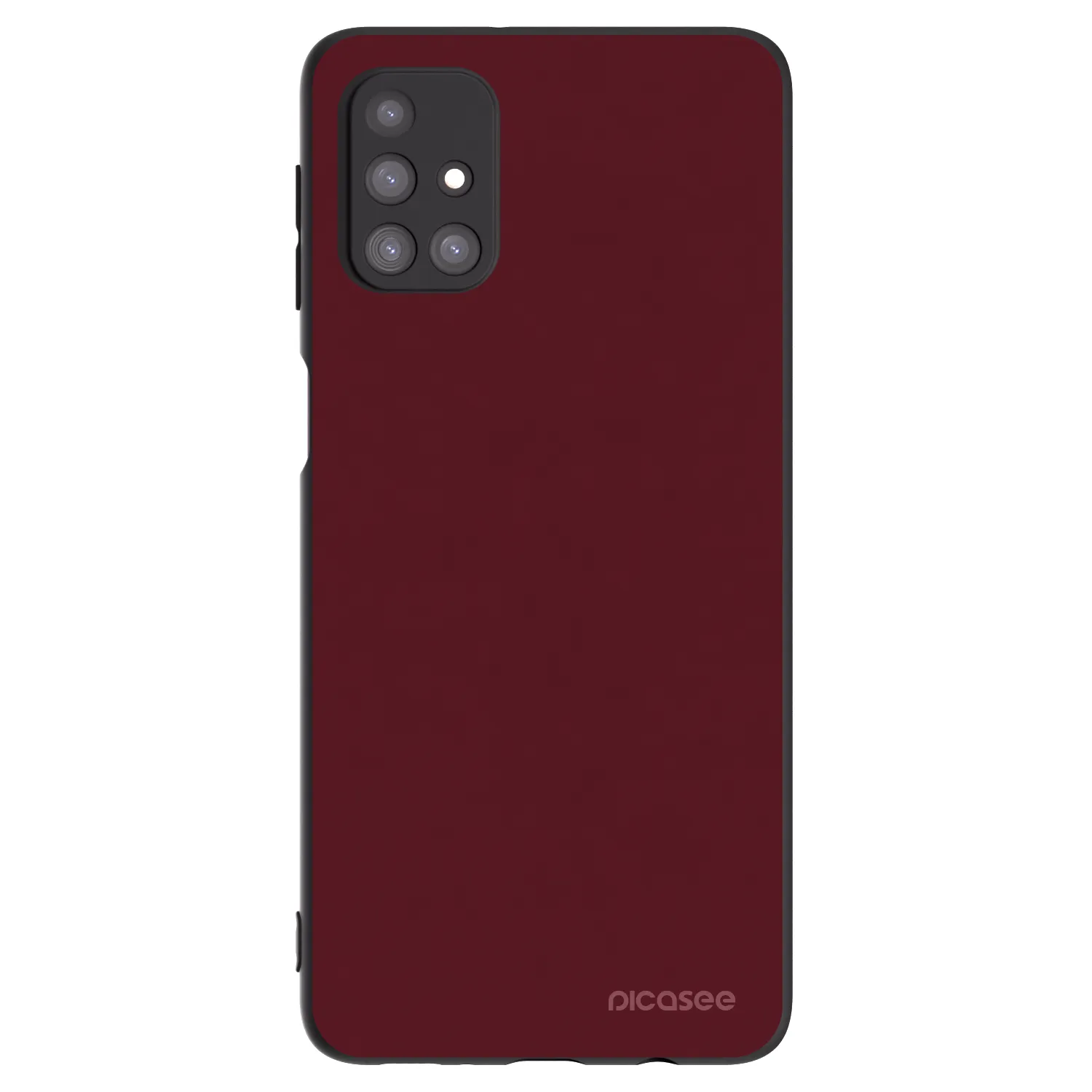 Picasee crna silikonska maskica za Samsung Galaxy M31s - Burgundy red