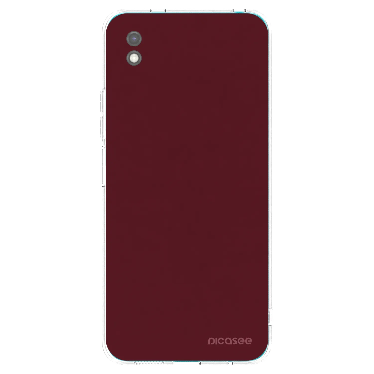 Picasee crna silikonska maskica za Xiaomi Redmi 9A - Burgundy red