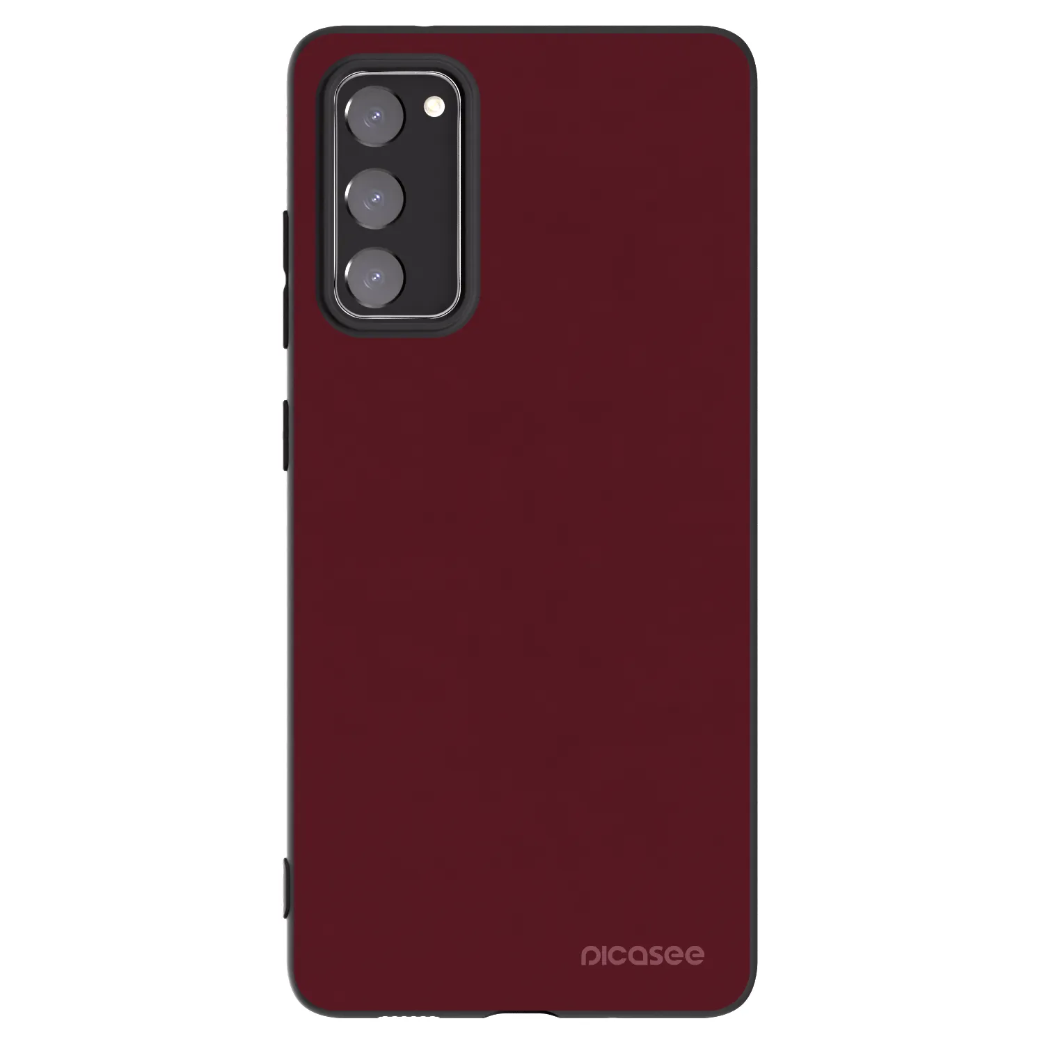 Picasee crna silikonska maskica za Samsung Galaxy S20 FE - Burgundy red