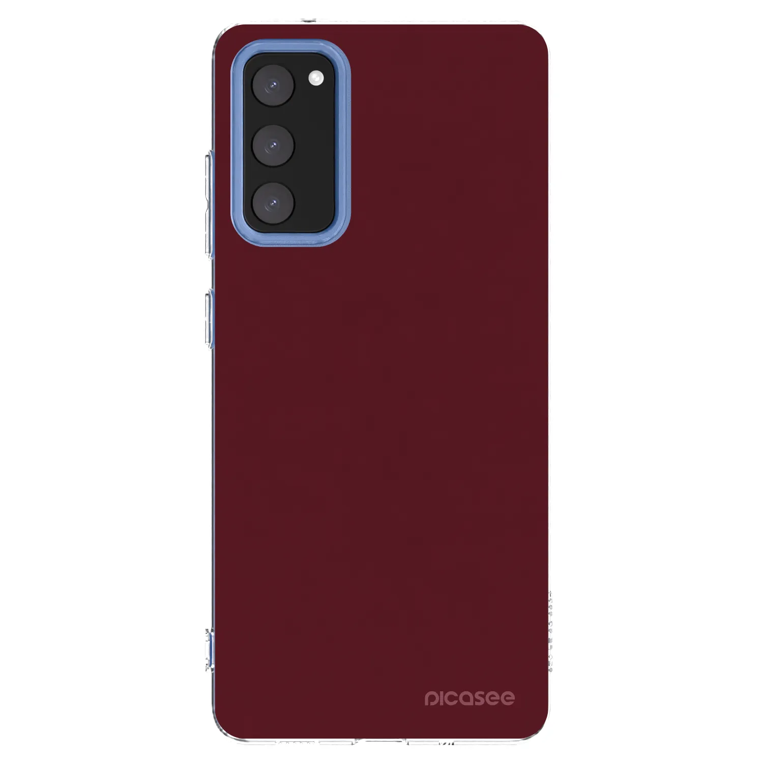Picasee silikonska prozirna maskica za Samsung Galaxy S20 FE - Burgundy red