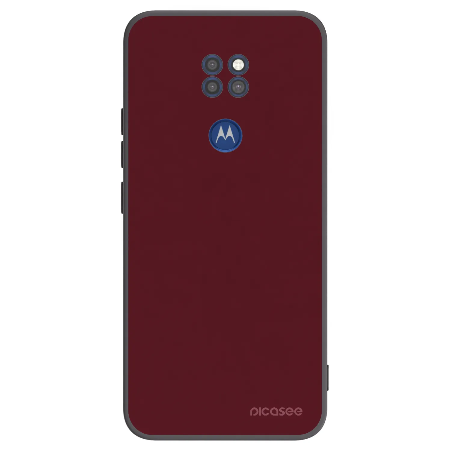Picasee crna silikonska maskica za Motorola Moto G9 Play - Burgundy red