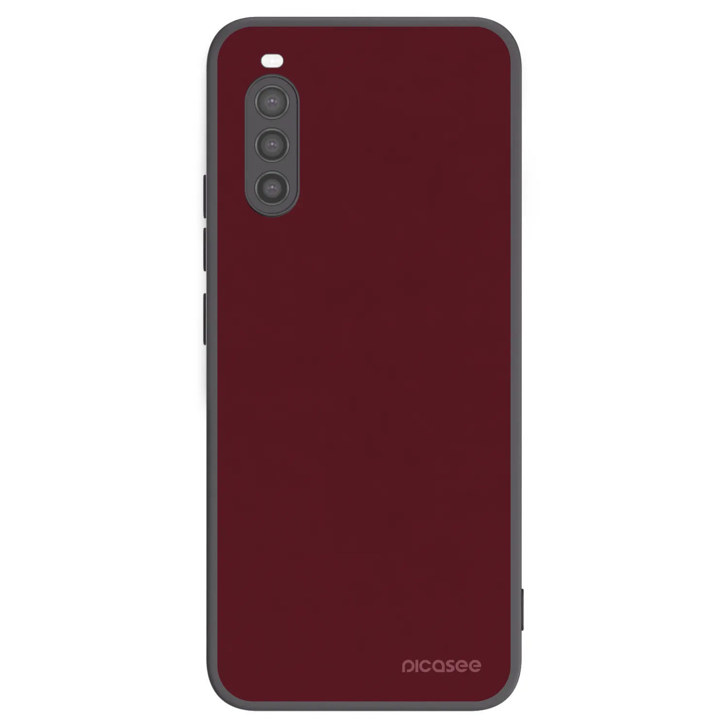 Picasee crna silikonska maskica za Sony Xperia 10 II - Burgundy red