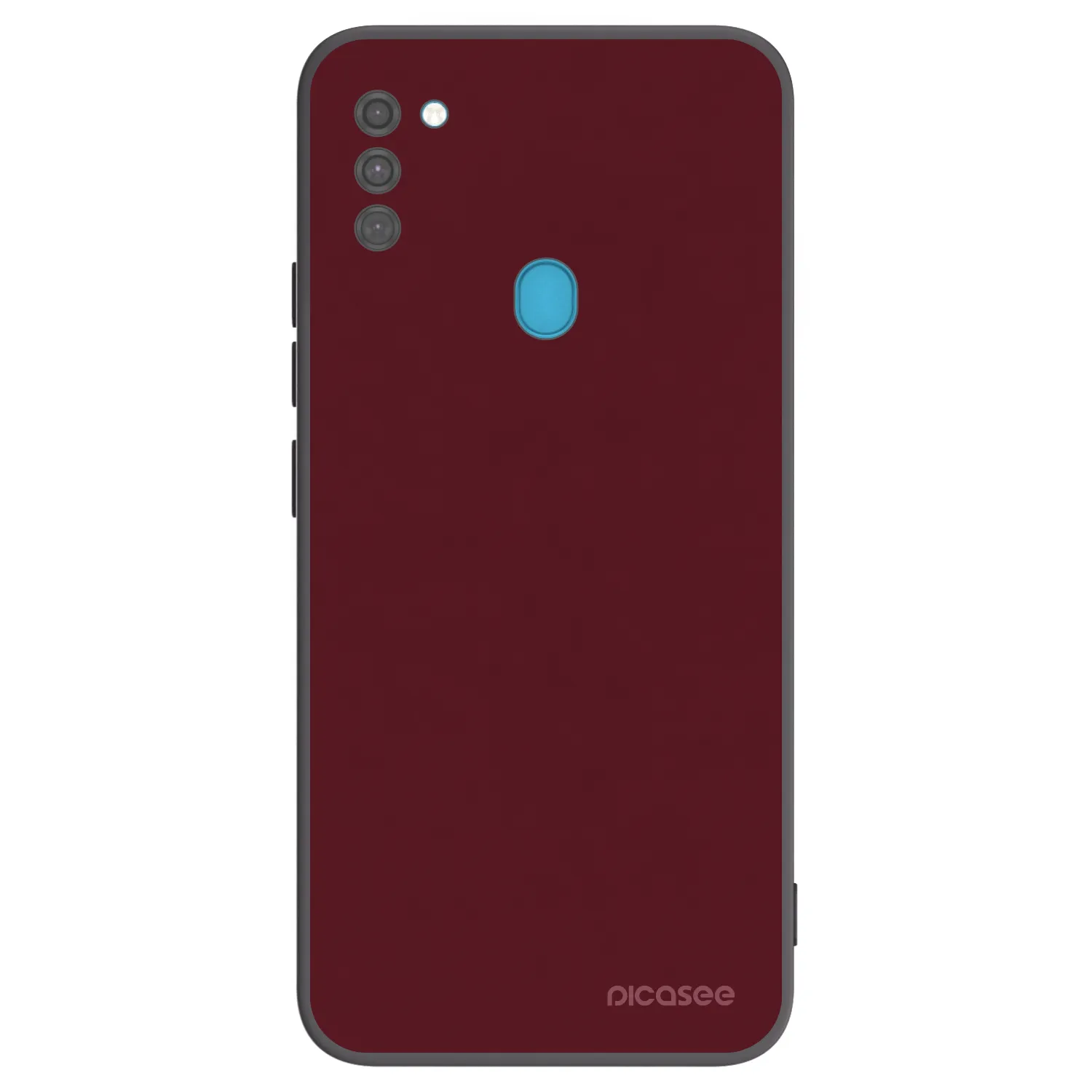 Picasee crna silikonska maskica za Samsung Galaxy M11 - Burgundy red