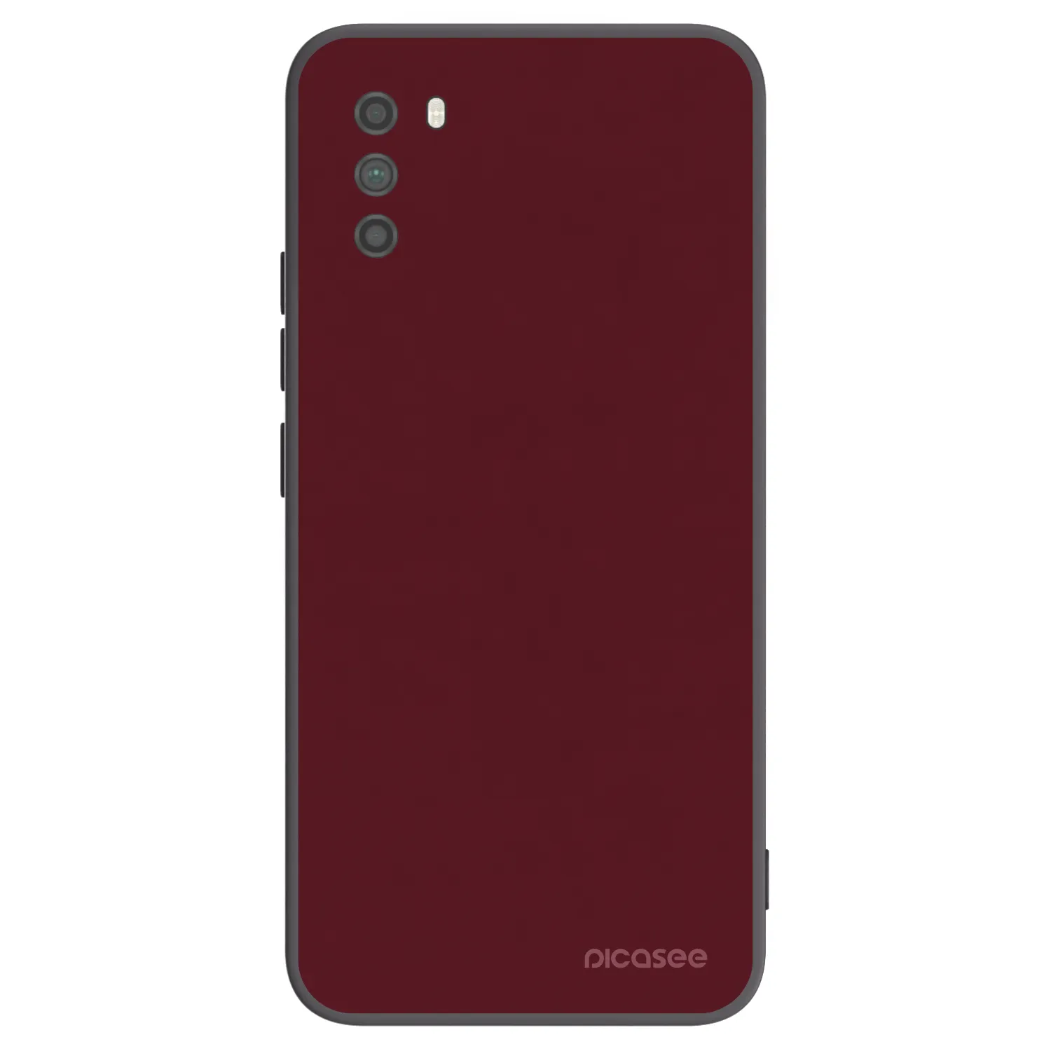 Picasee crna silikonska maskica za Xiaomi Poco M3 - Burgundy red