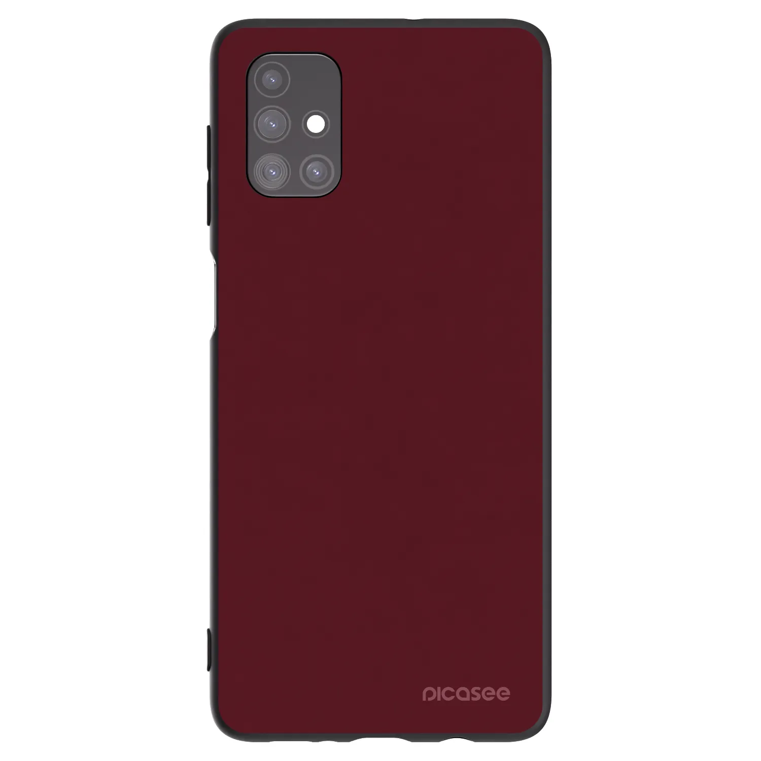 Picasee crna silikonska maskica za Samsung Galaxy M51 M515F - Burgundy red