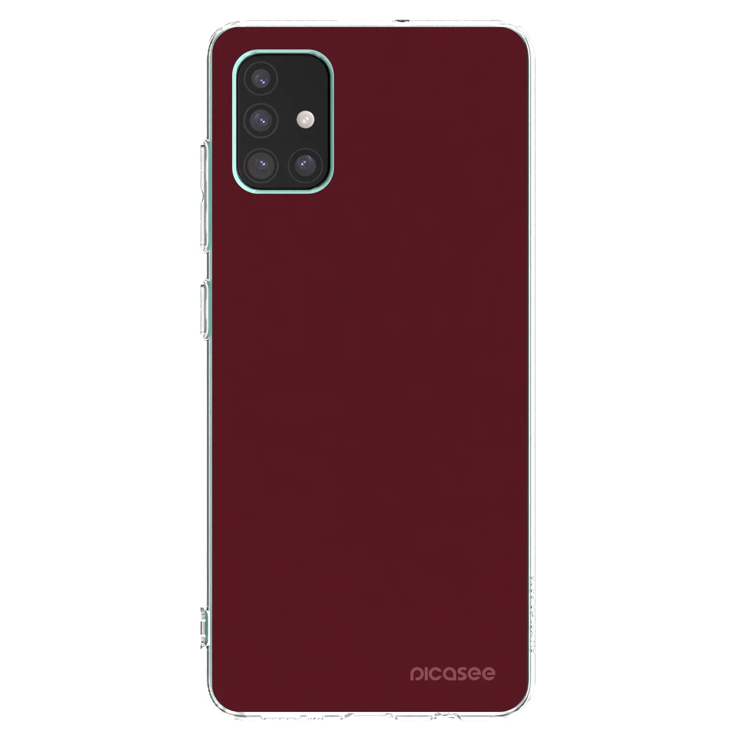 Picasee silikonska prozirna maskica za Samsung Galaxy M51 M515F - Burgundy red