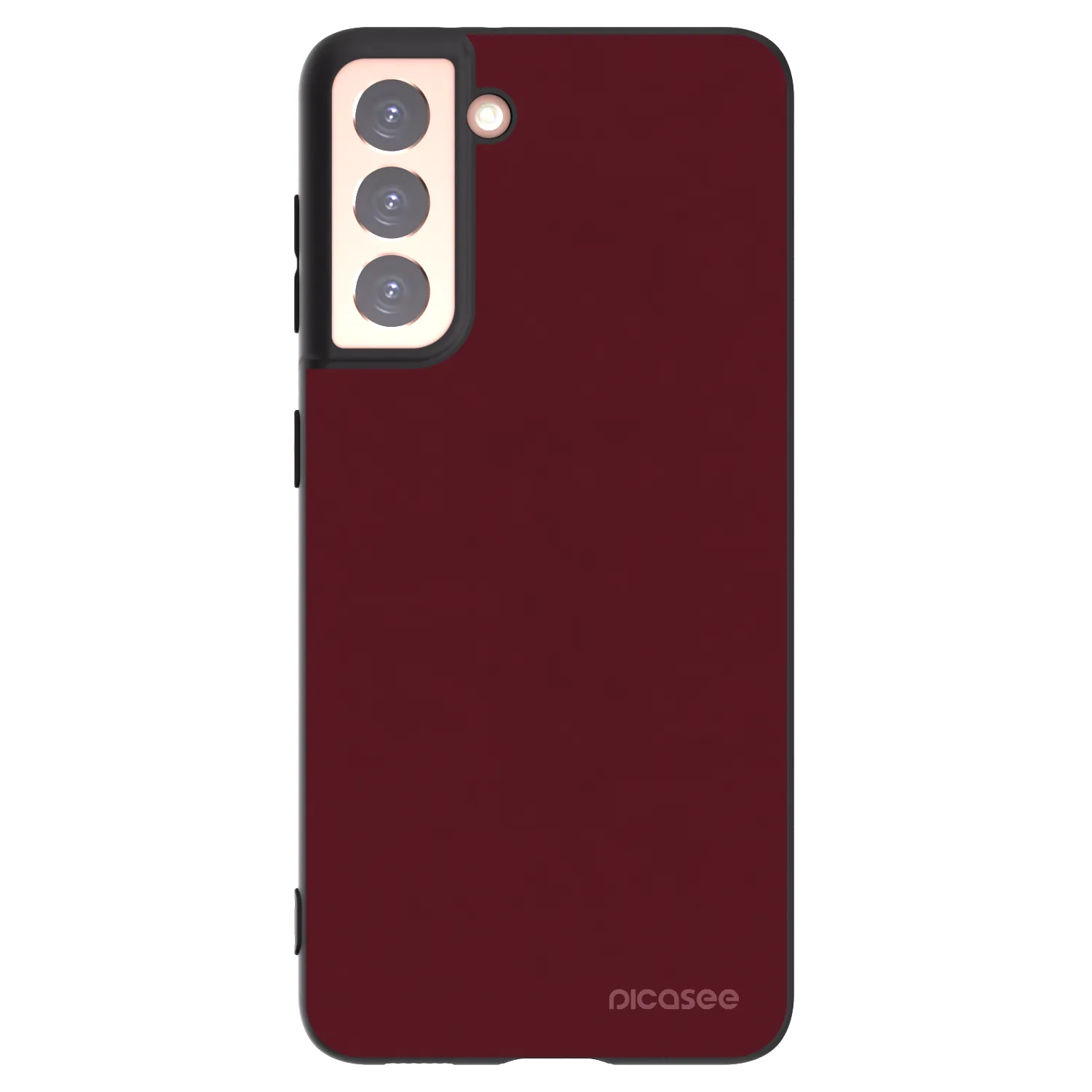 Picasee crna silikonska maskica za Samsung Galaxy S21 5G G991B - Burgundy red
