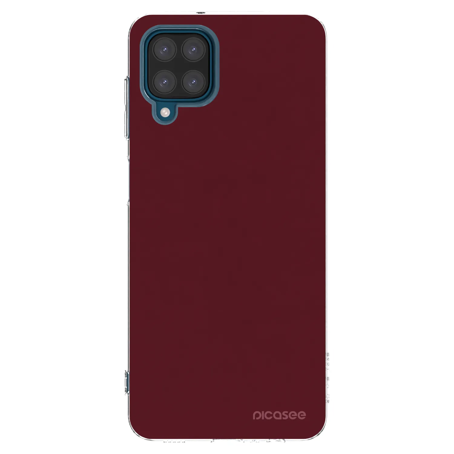 Picasee silikonska prozirna maskica za Samsung Galaxy A12 A125F - Burgundy red