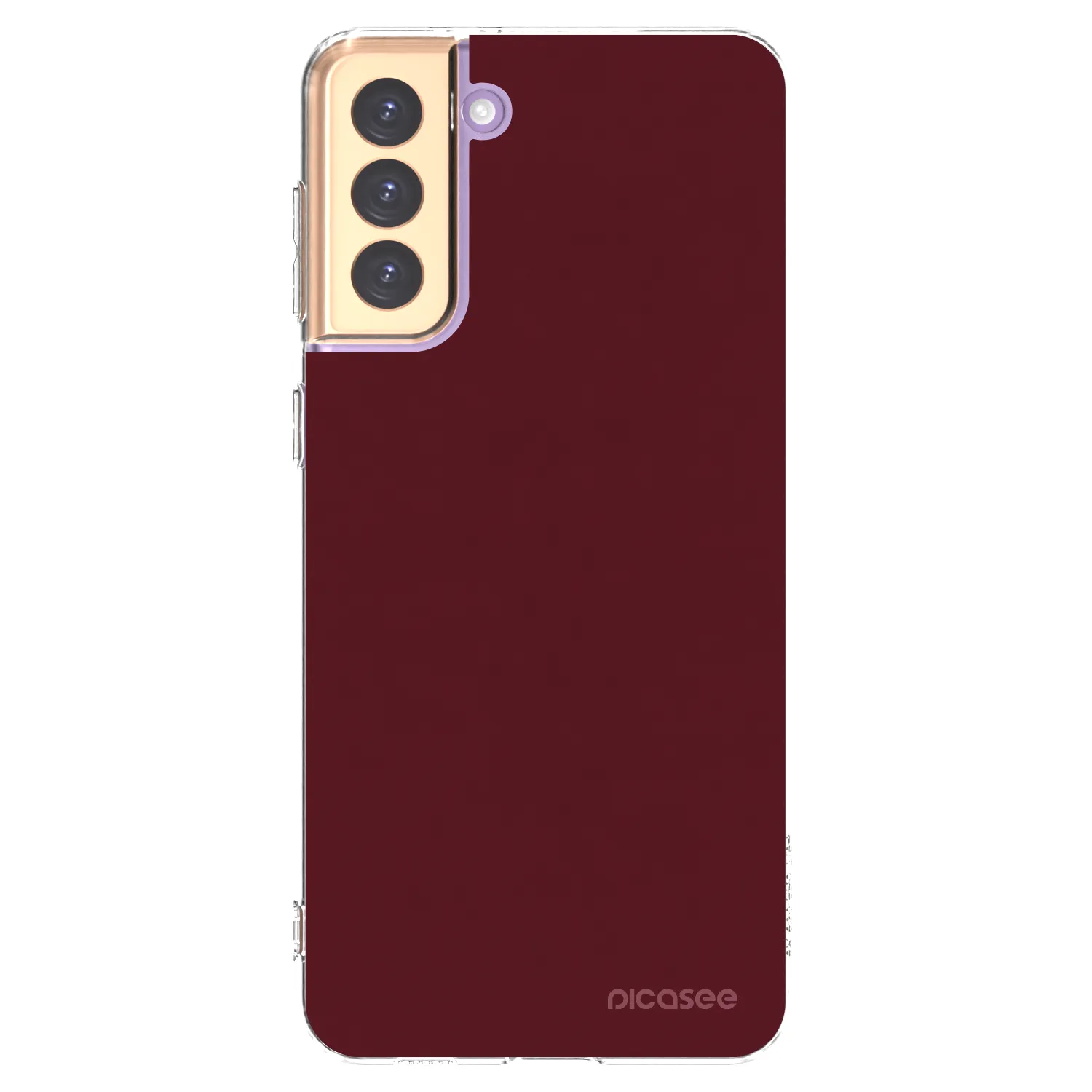 Picasee silikonska prozirna maskica za Samsung Galaxy S21+ 5G G996F - Burgundy red