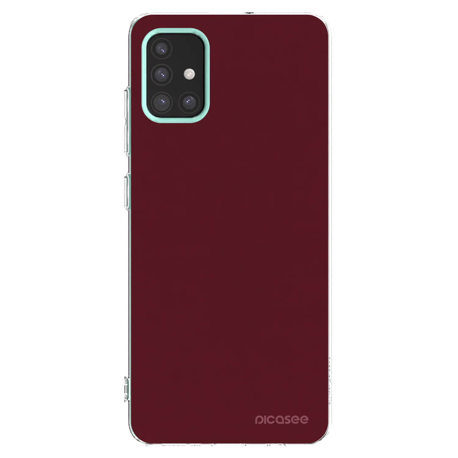 Picasee silikonska prozirna maskica za Samsung Galaxy M31s - Burgundy red