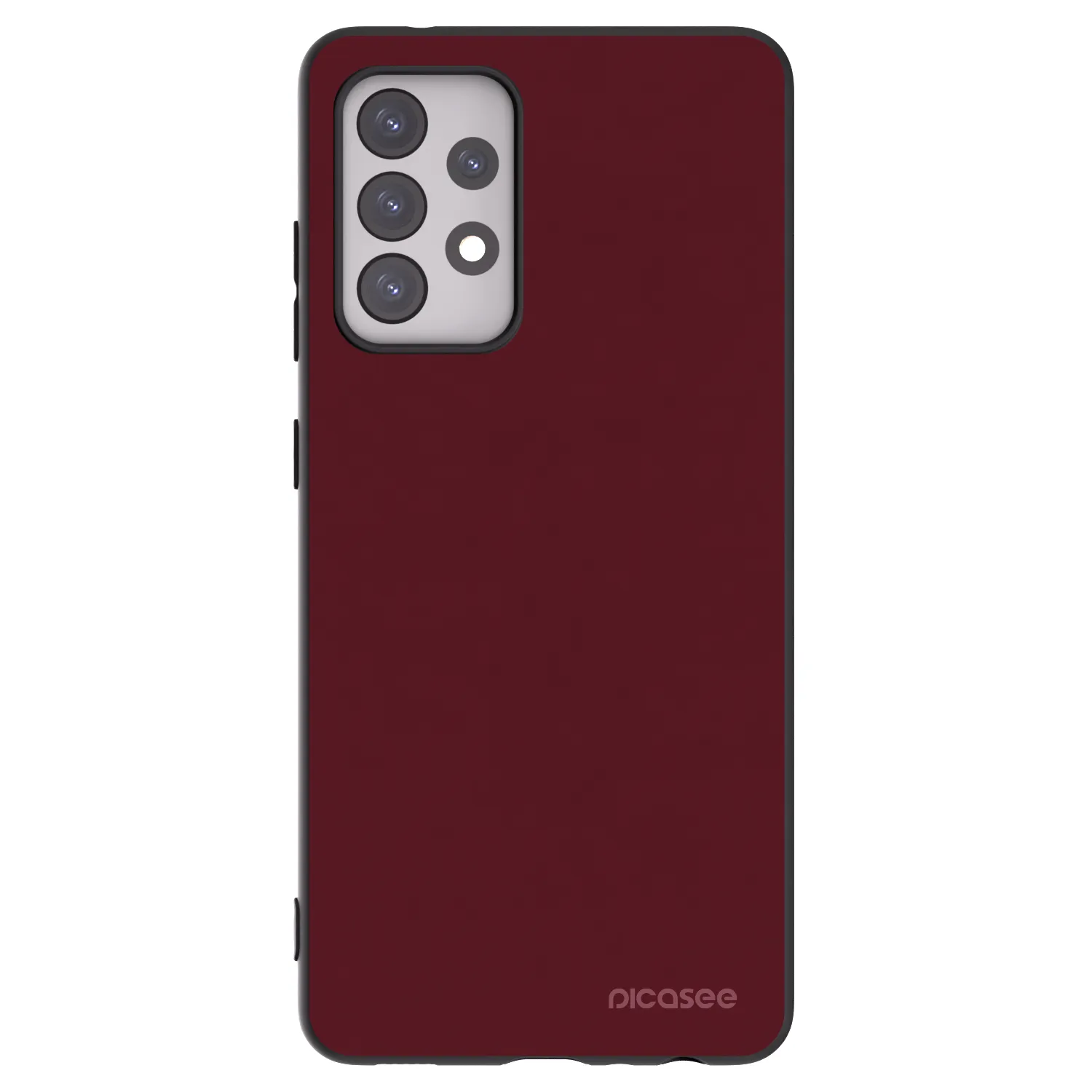 Picasee crna silikonska maskica za Samsung Galaxy A52 5G A525F - Burgundy red