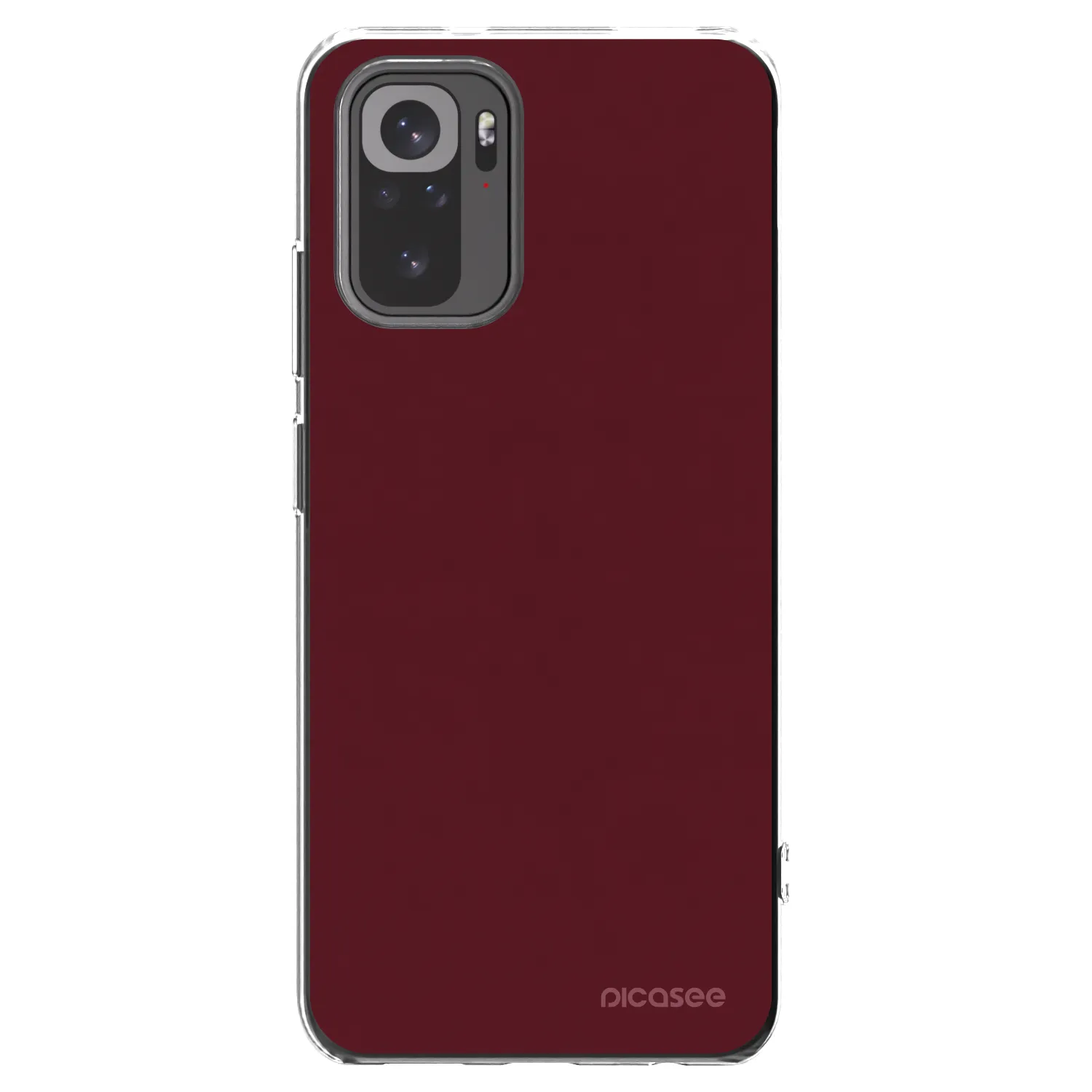 Picasee silikonska prozirna maskica za Xiaomi Redmi Note 10S - Burgundy red