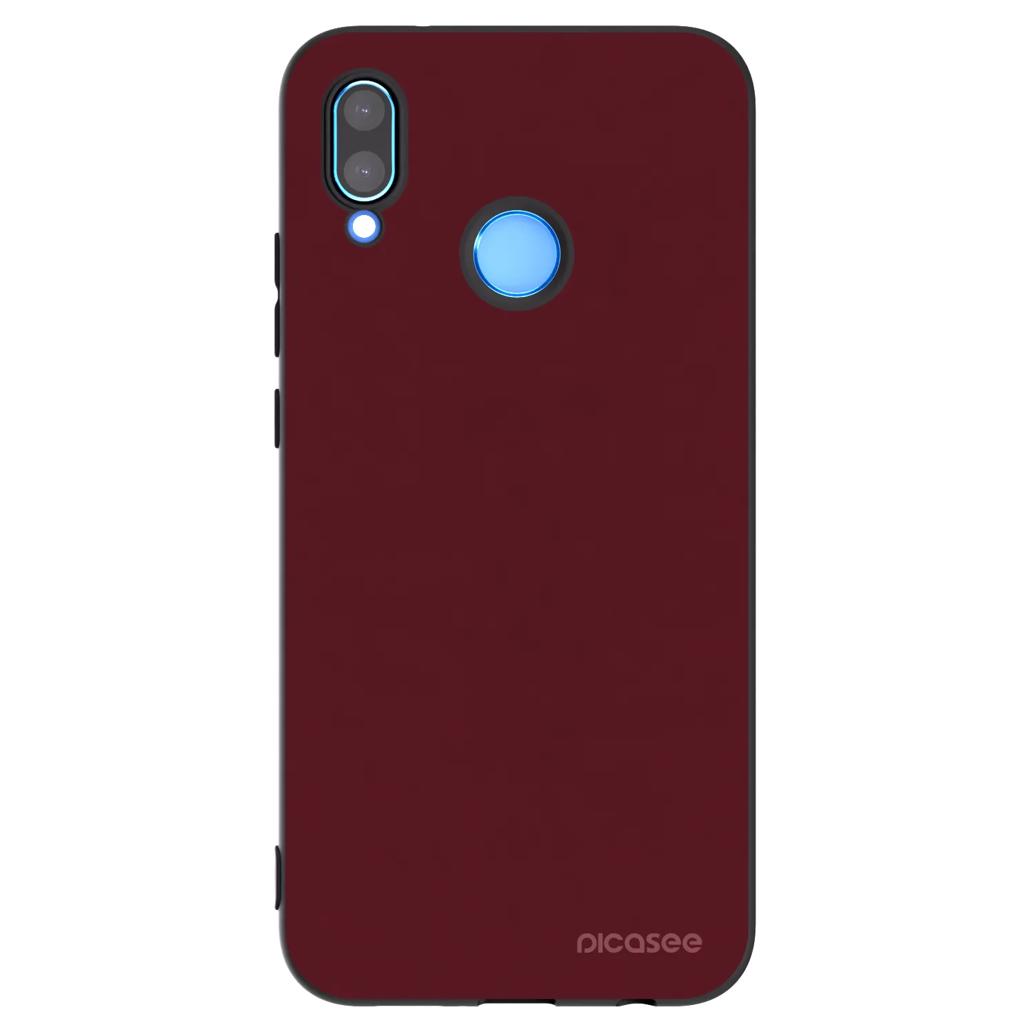 Picasee crna silikonska maskica za Huawei P20 Lite - Burgundy red