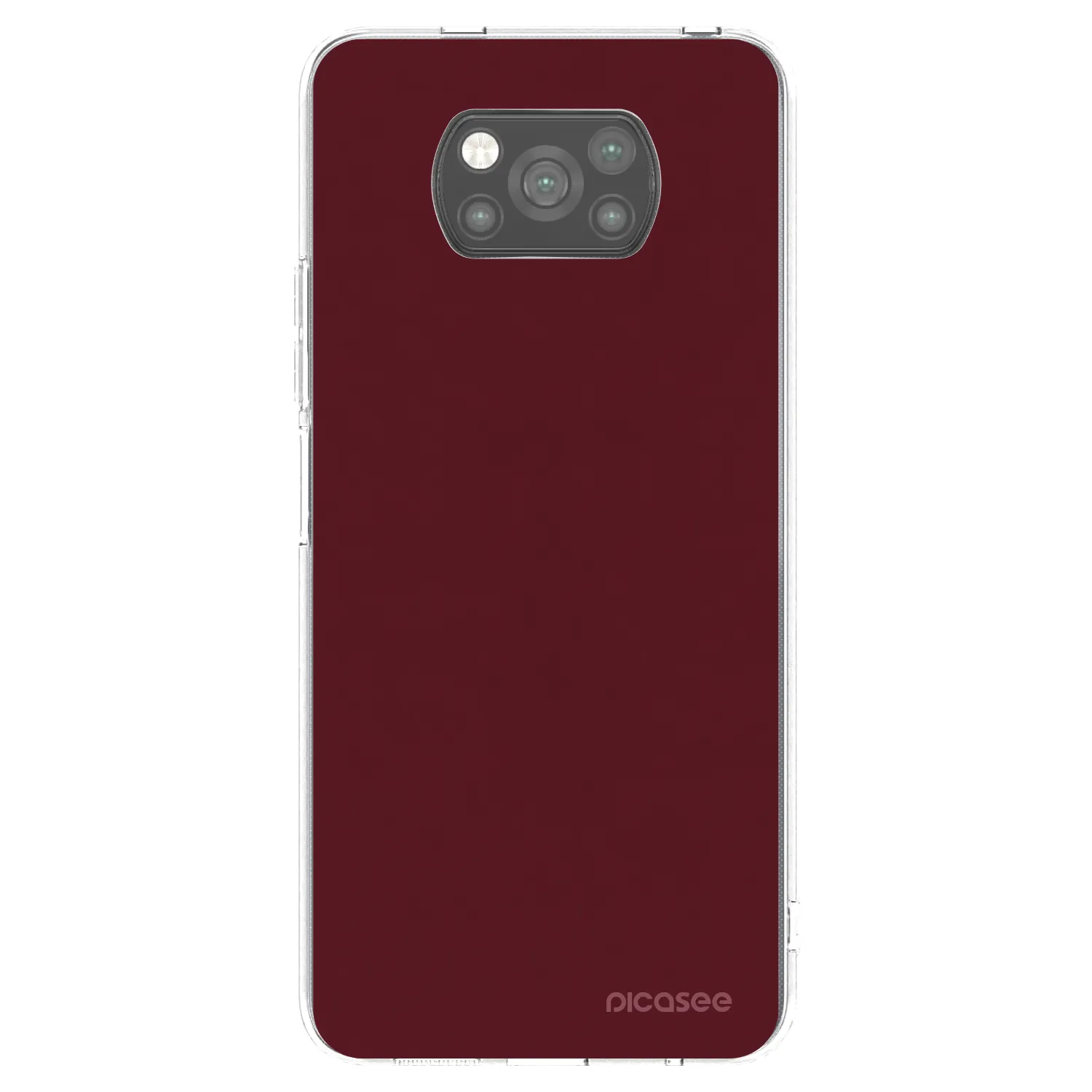 Picasee crna silikonska maskica za Xiaomi Poco X3 Pro - Burgundy red