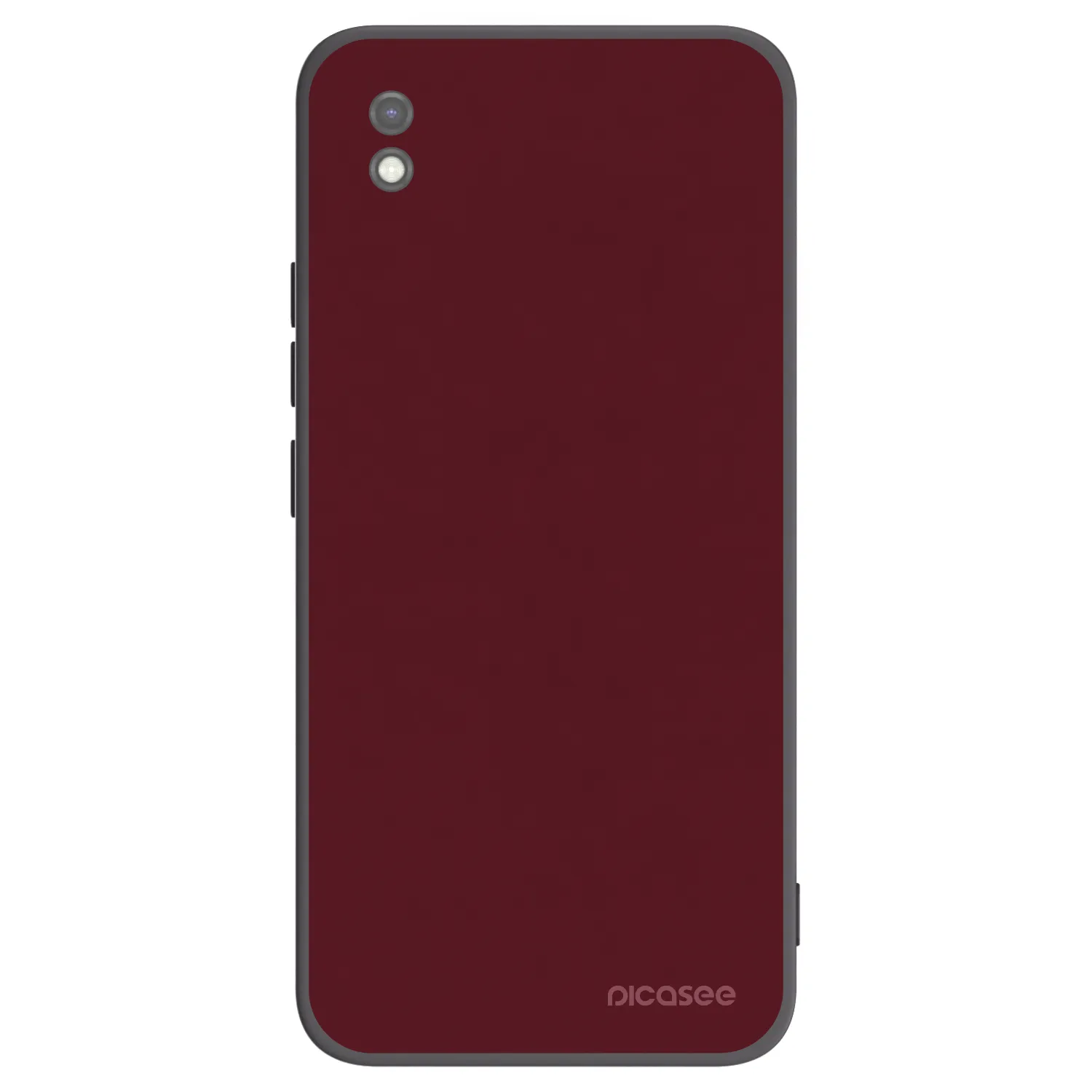 Picasee crna silikonska maskica za Xiaomi Redmi 9AT - Burgundy red