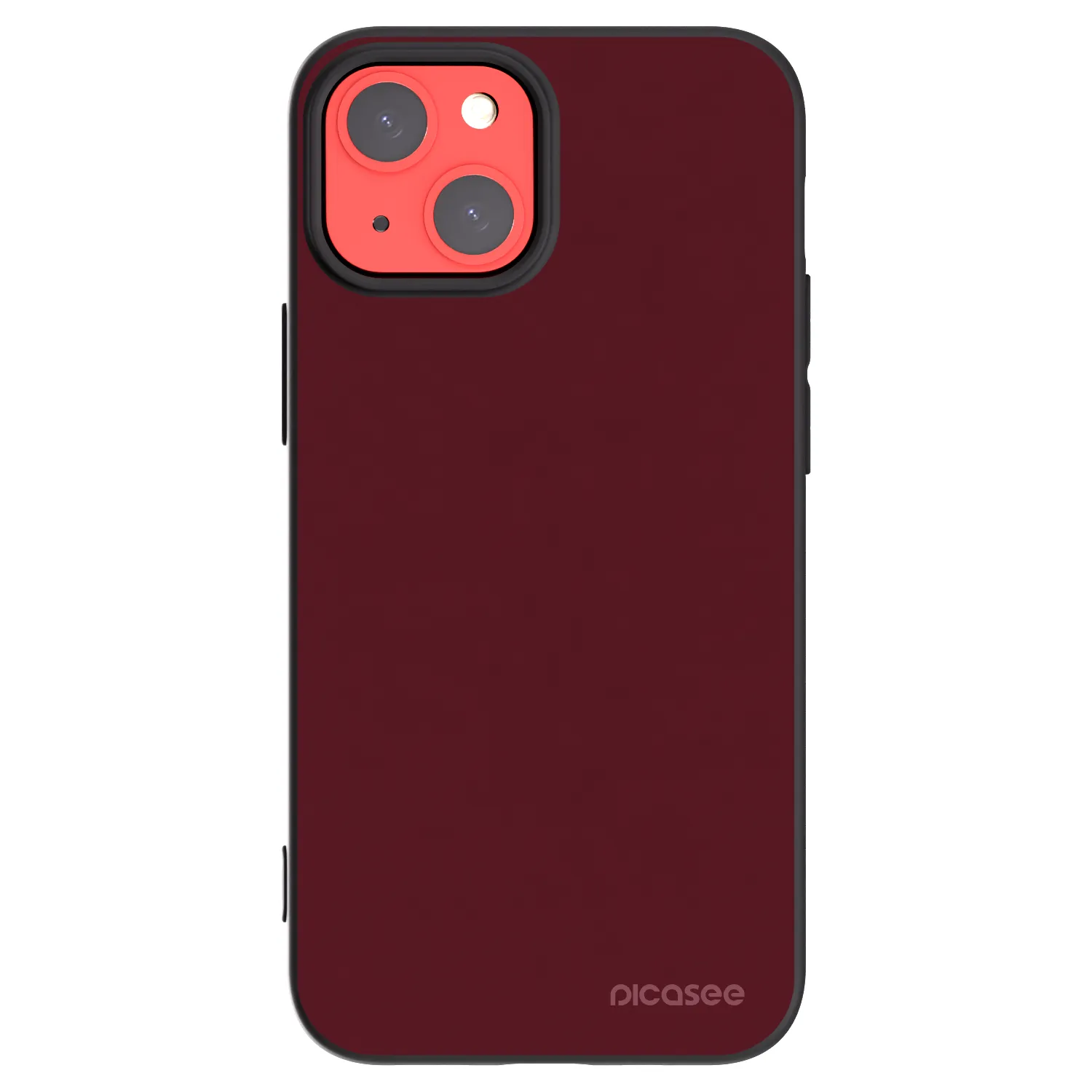 Picasee crna silikonska maskica za Apple iPhone 13 mini - Burgundy red