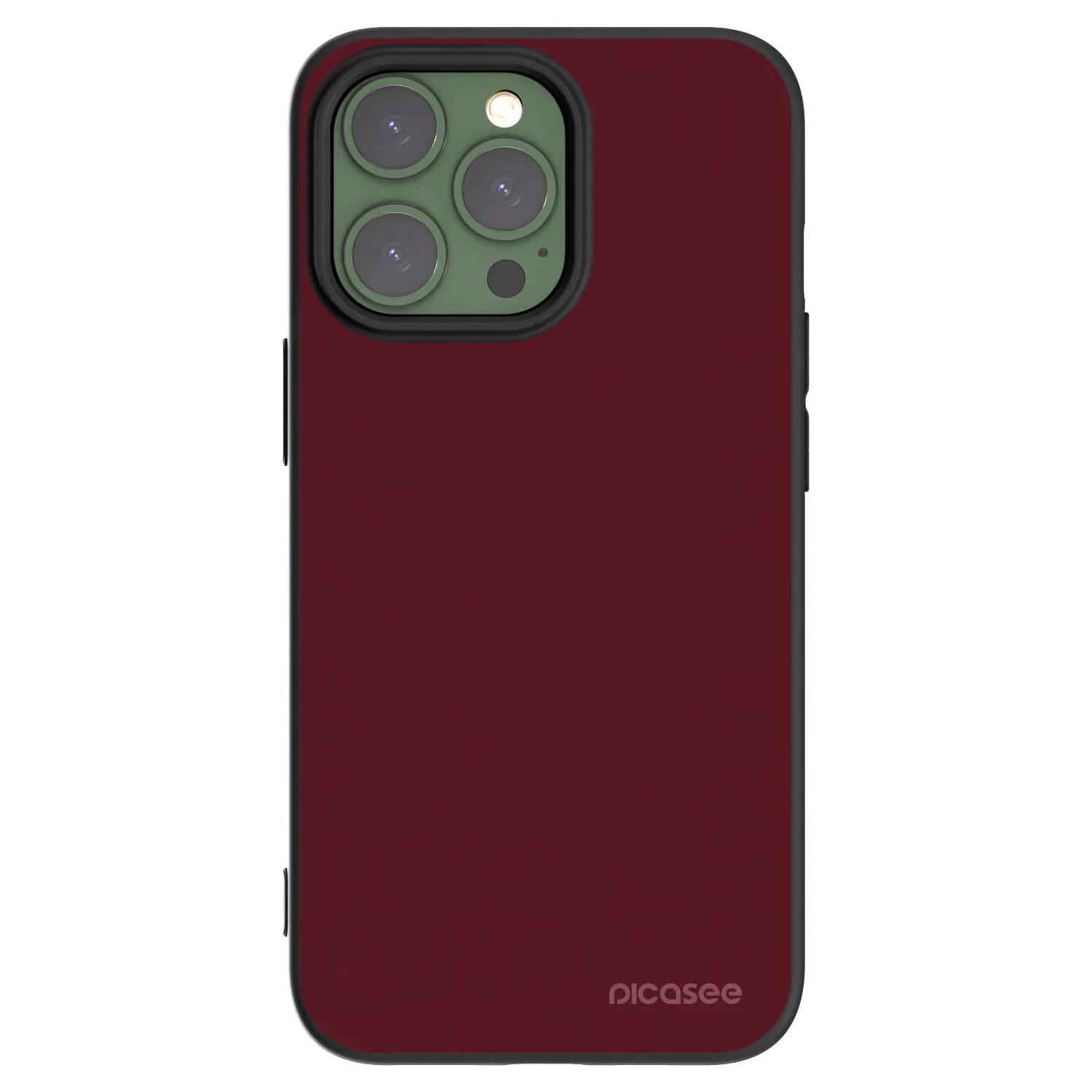Picasee crna silikonska maskica za Apple iPhone 13 Pro - Burgundy red