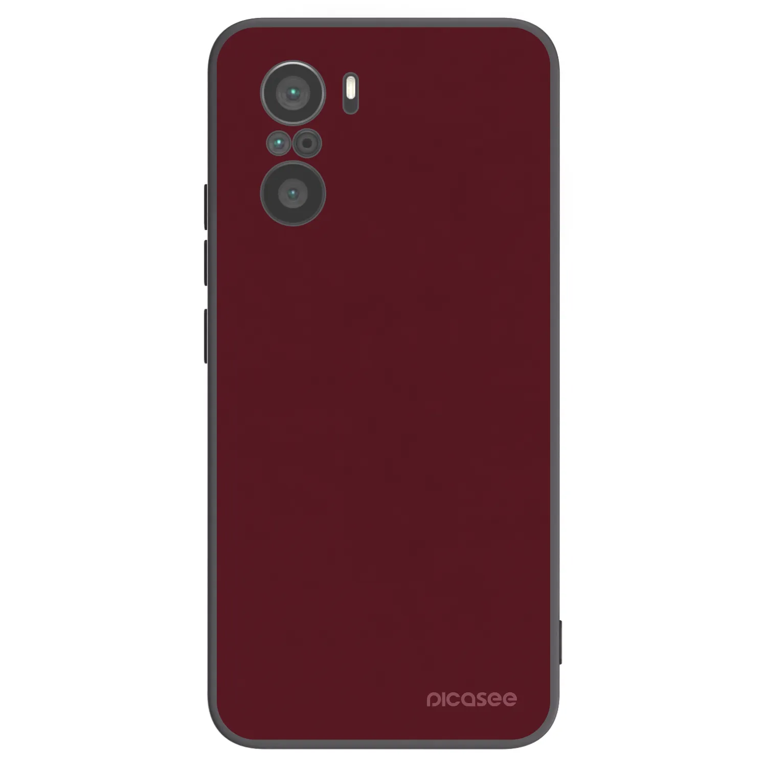 Picasee crna silikonska maskica za Xiaomi Poco F3 - Burgundy red