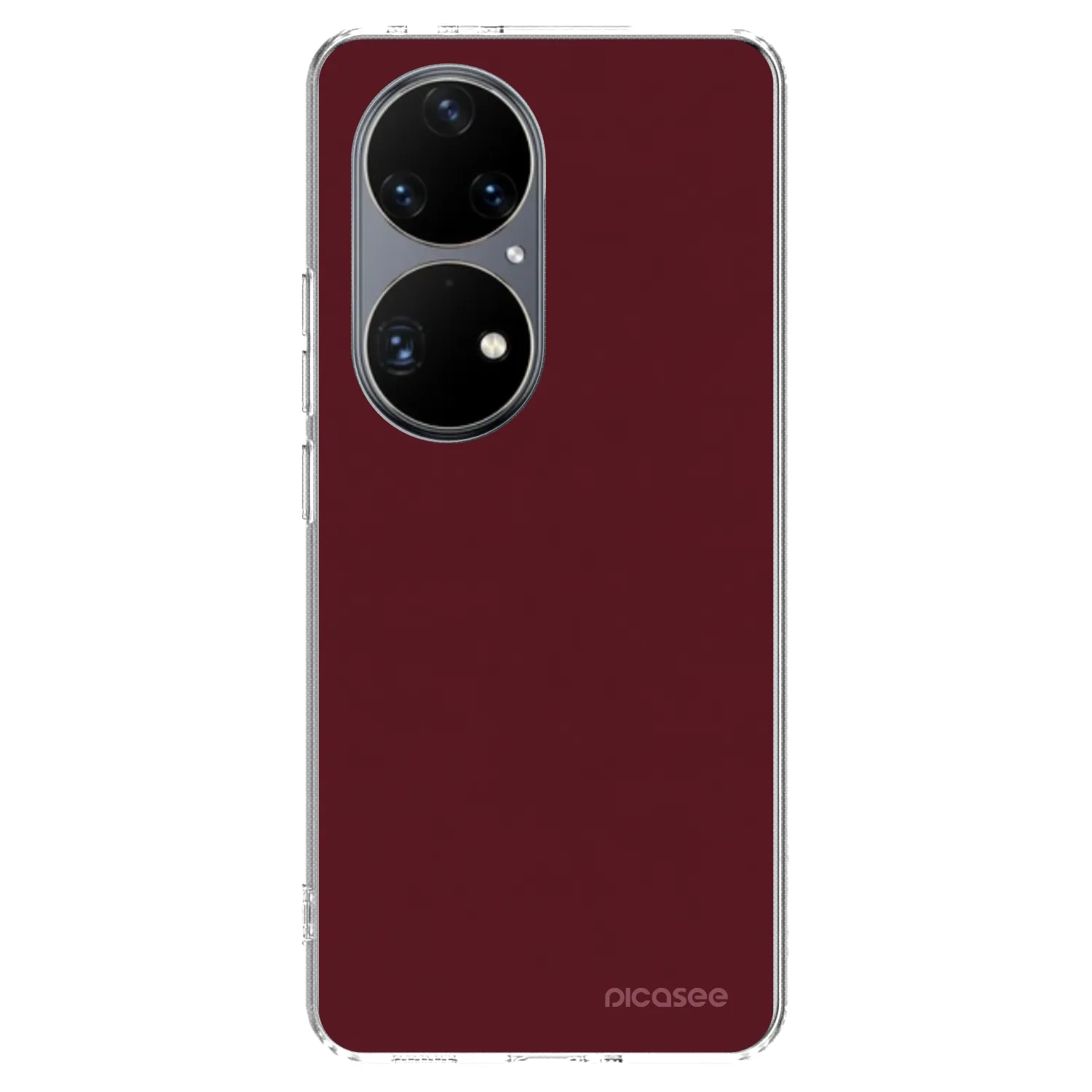 Picasee silikonska prozirna maskica za Huawei P50 - Burgundy red