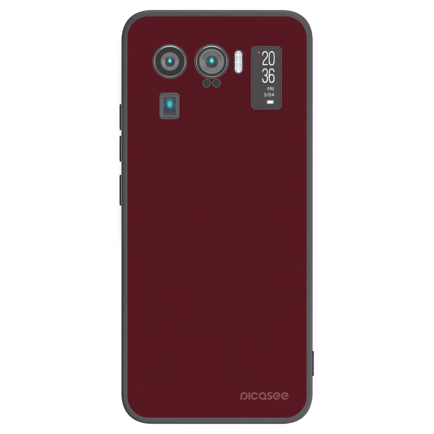 Picasee crna silikonska maskica za Xiaomi Mi 11 Ultra - Burgundy red