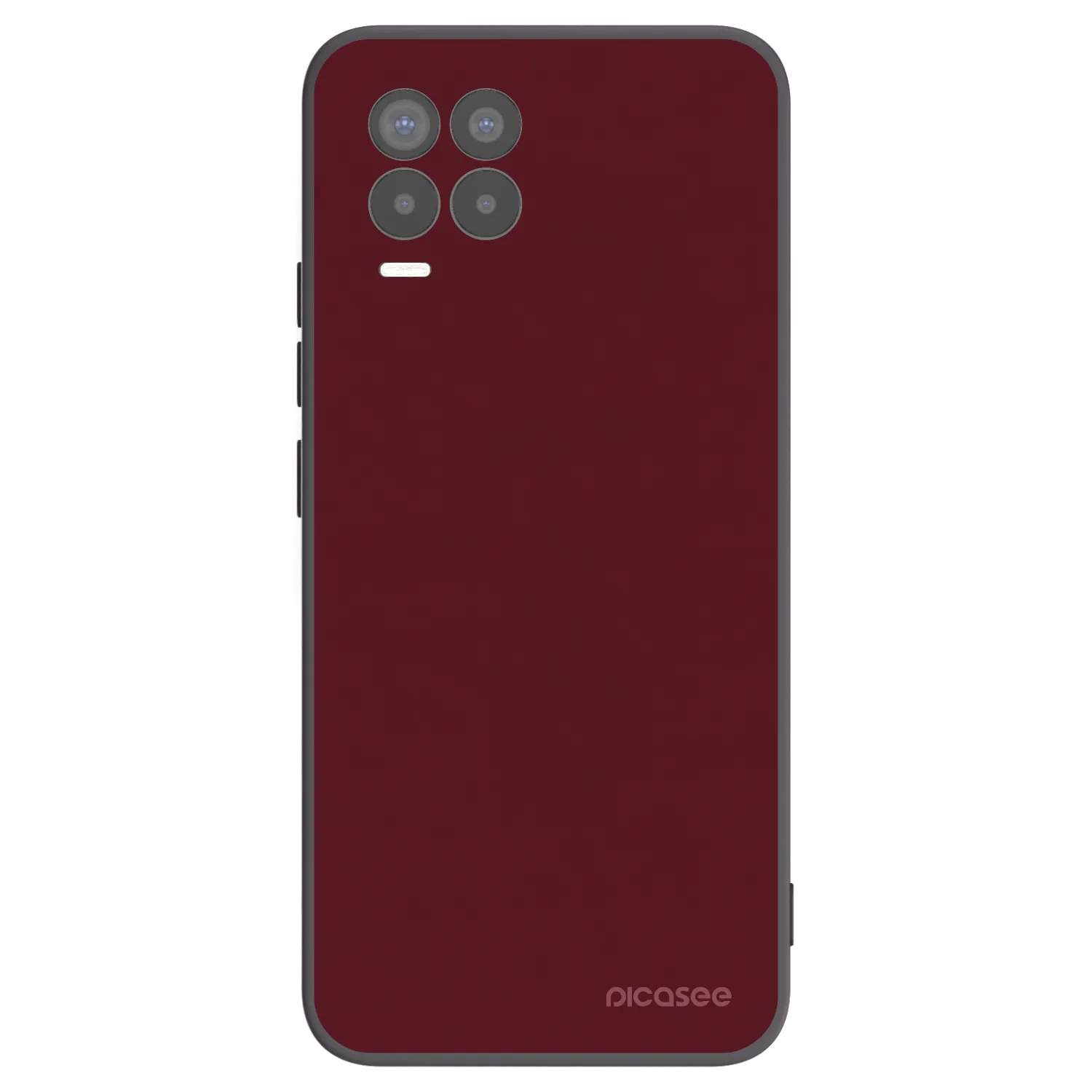 Picasee crna silikonska maskica za Realme 8 4G - Burgundy red