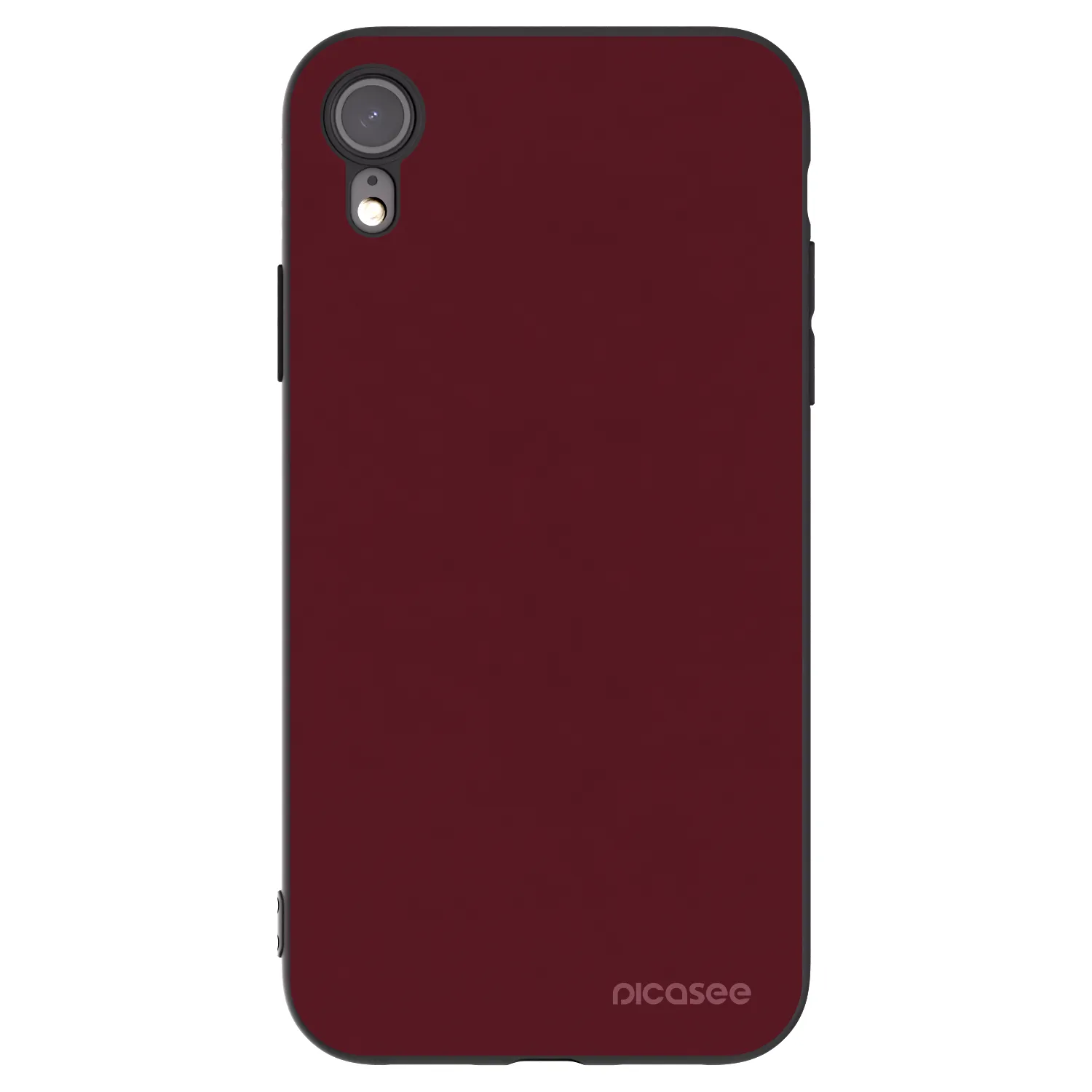 Picasee crna silikonska maskica za Apple iPhone XR - Burgundy red