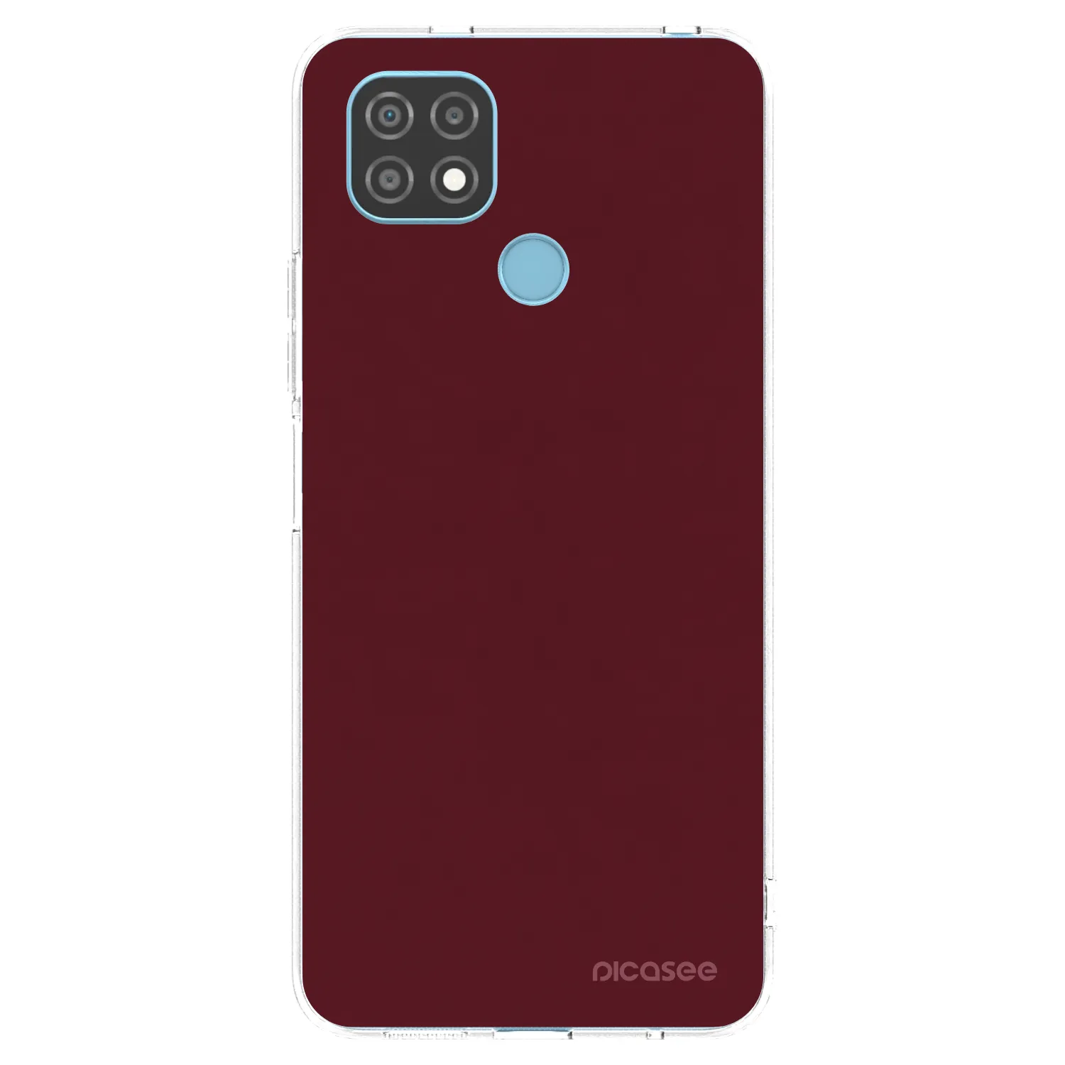 Picasee silikonska prozirna maskica za Realme C21 - Burgundy red