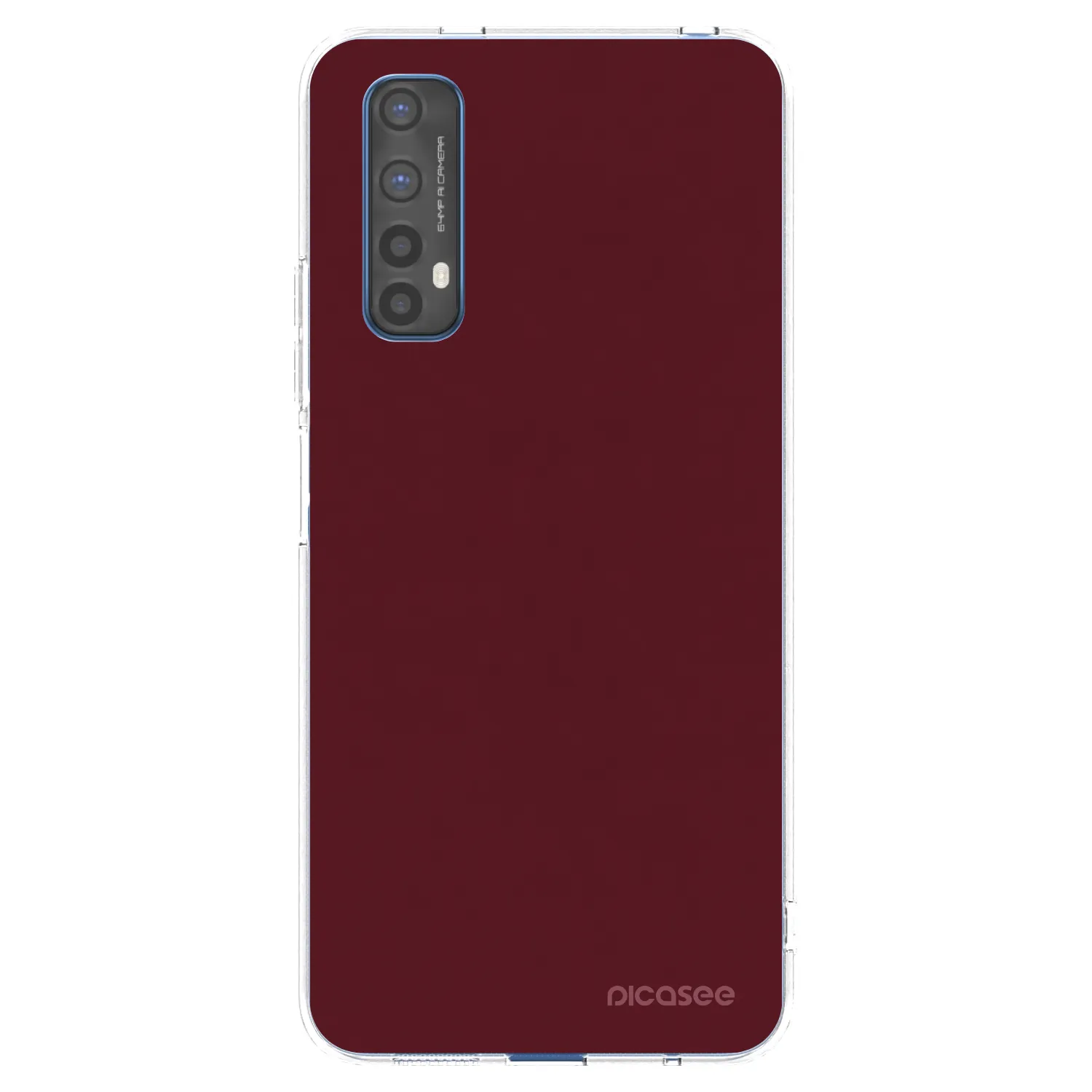Picasee silikonska prozirna maskica za Realme 7 - Burgundy red